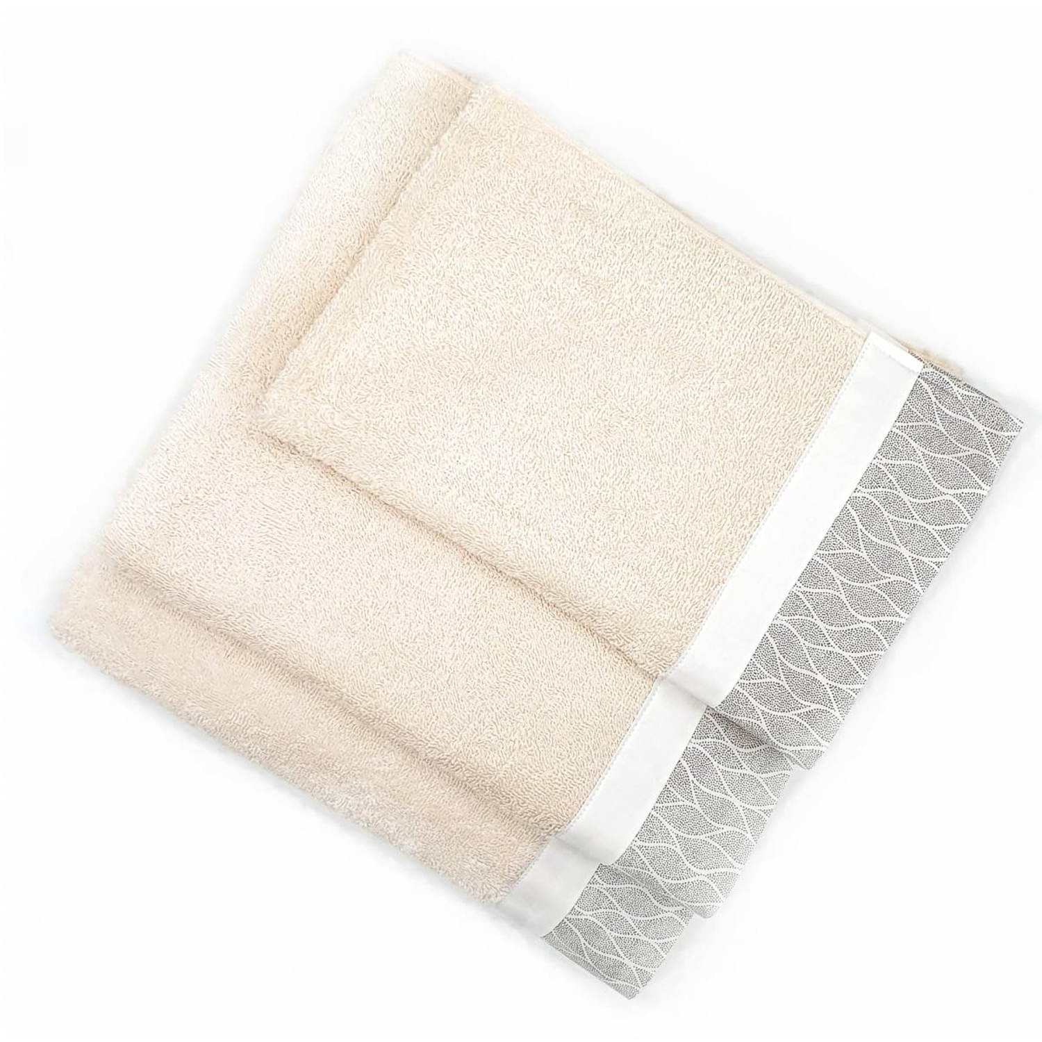 Set 3 asciugamani Ventotene crema in cotone Ipersan