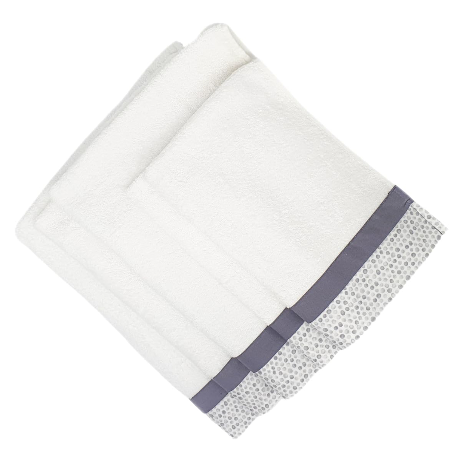 Set 5 asciugamani Pallini bianchi in cotone Ipersan