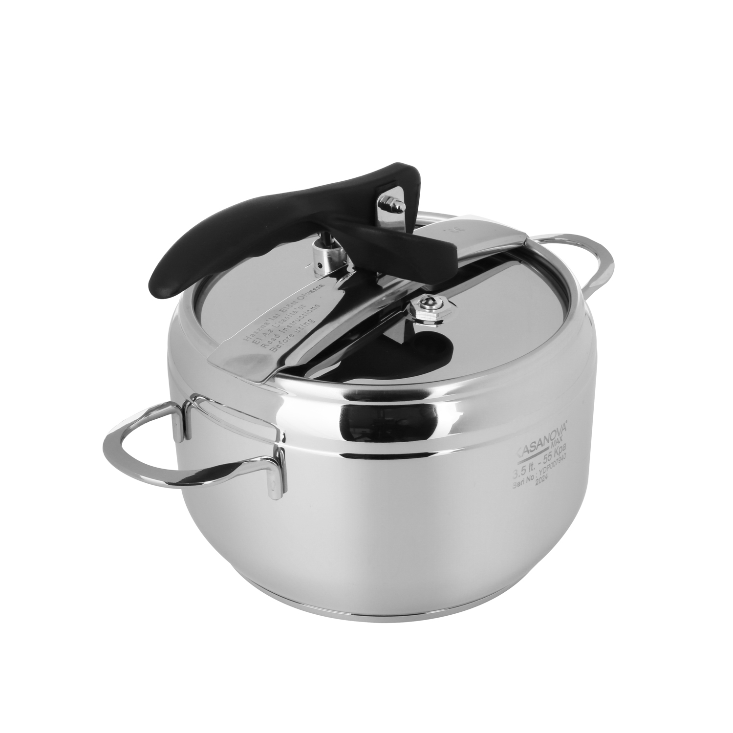 Pentola a pressione 3,5 L in acciaio inox