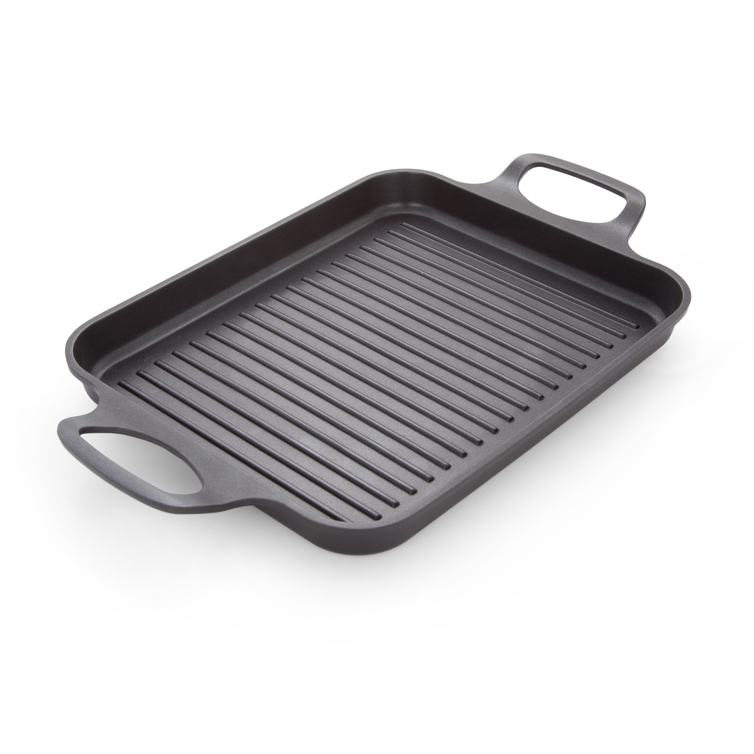 Bistecchiera grill antiaderente 33x27 cm con manici