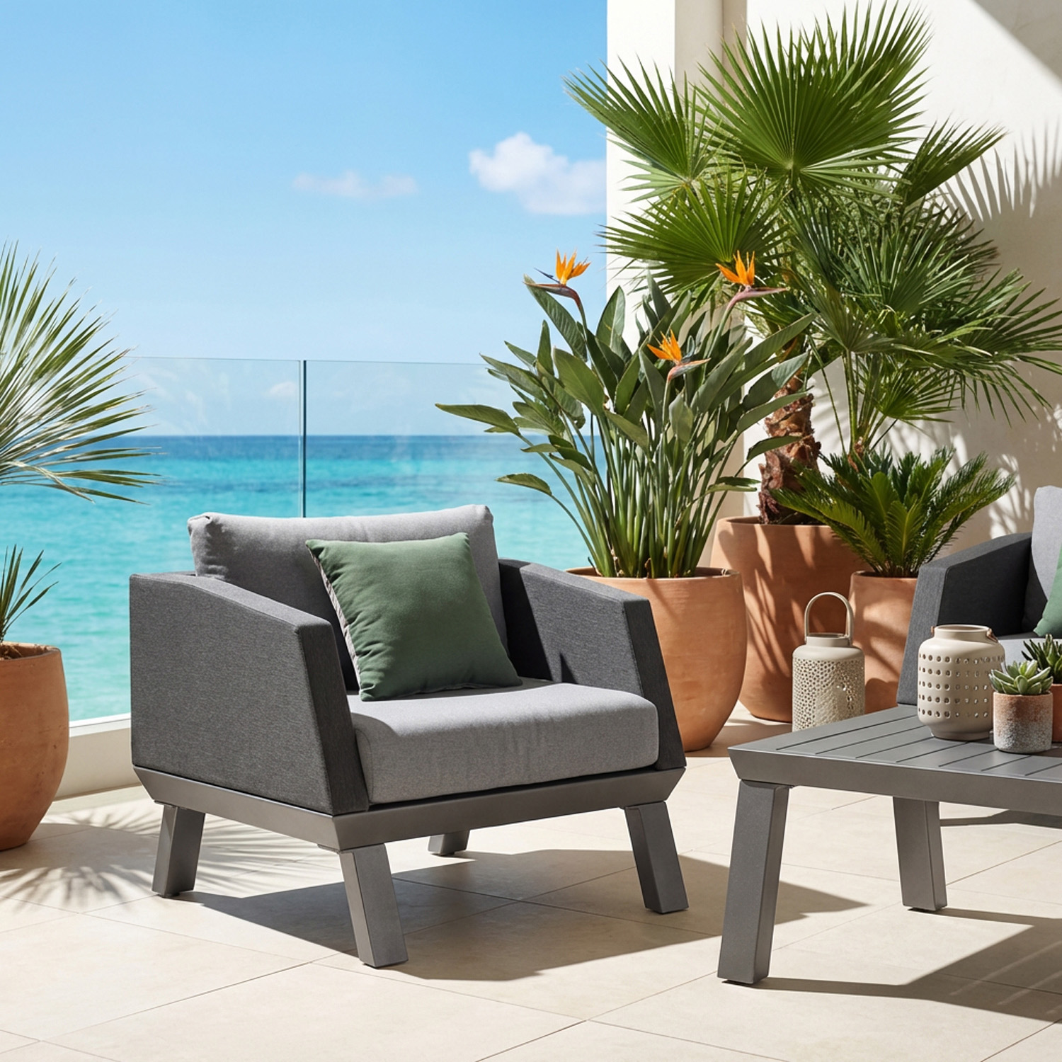 Poltrona da giardino 89x89x92 cm Axiome