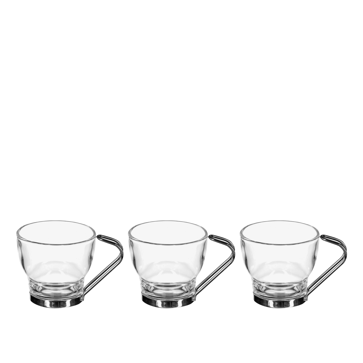 Set 3 tazze caffè in vetro 110 ml