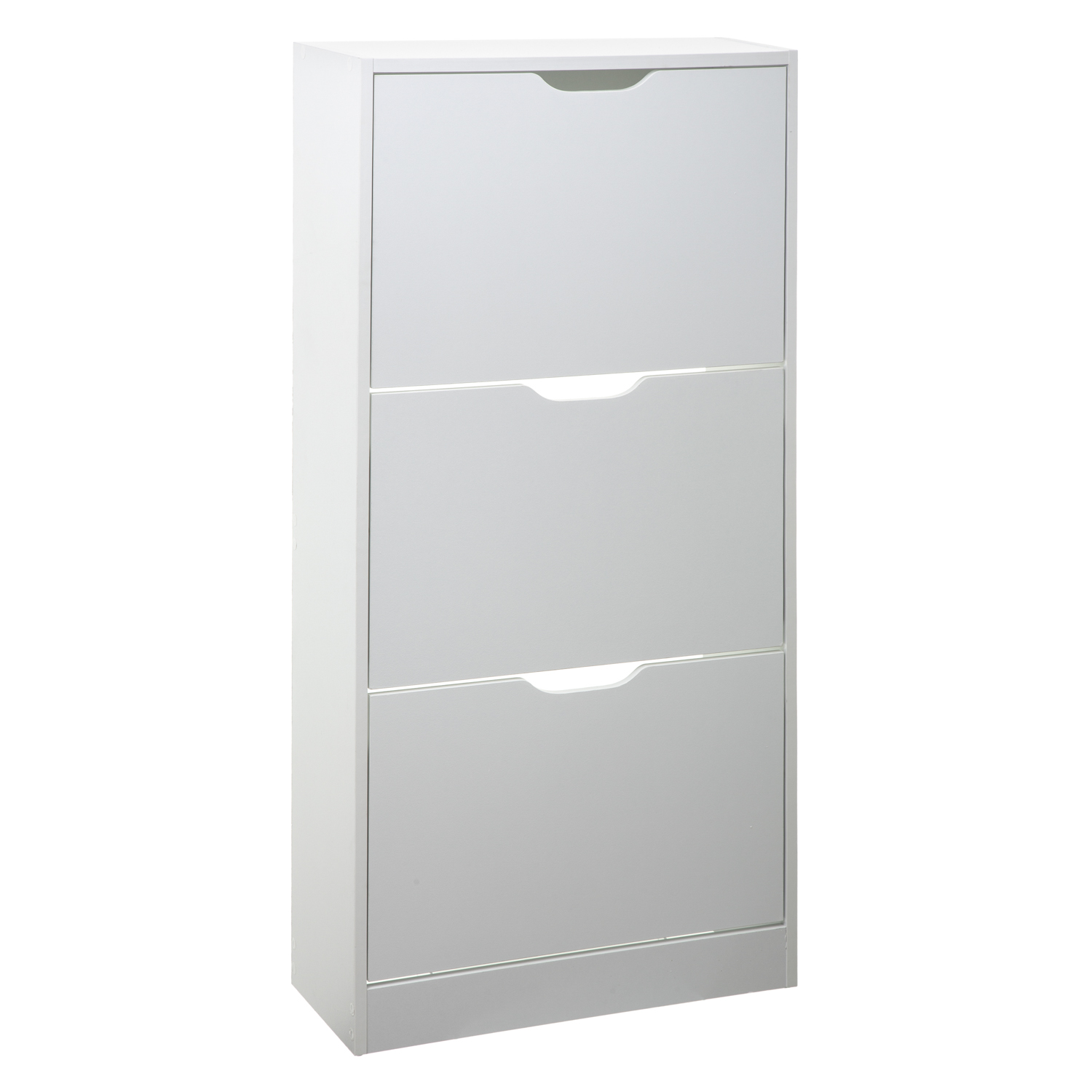 Scarpiera 3 ripiani bianca 60x119,5x23,3 cm