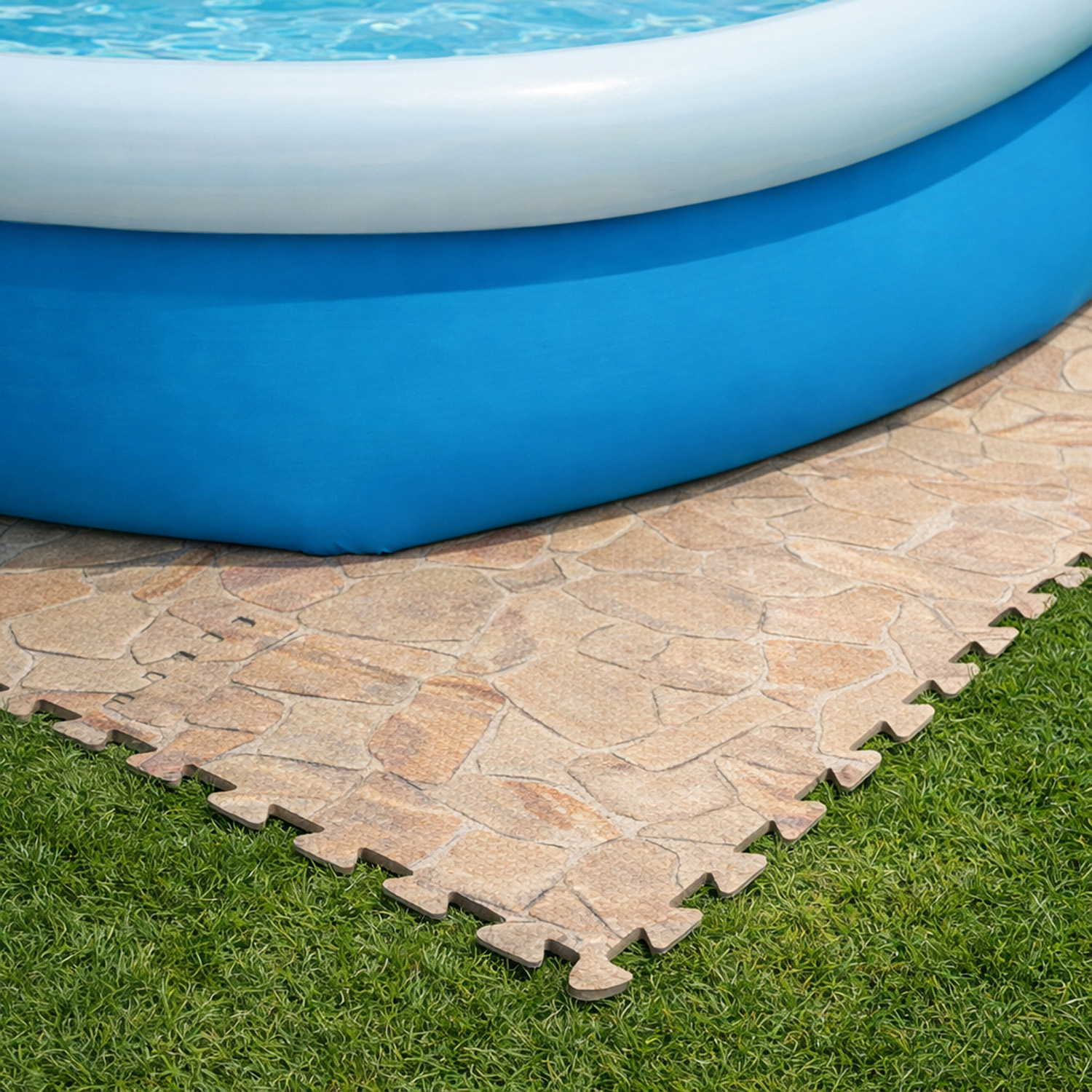Tappeto componibile set 8 pezzi 50x50 cm effetto pietra
