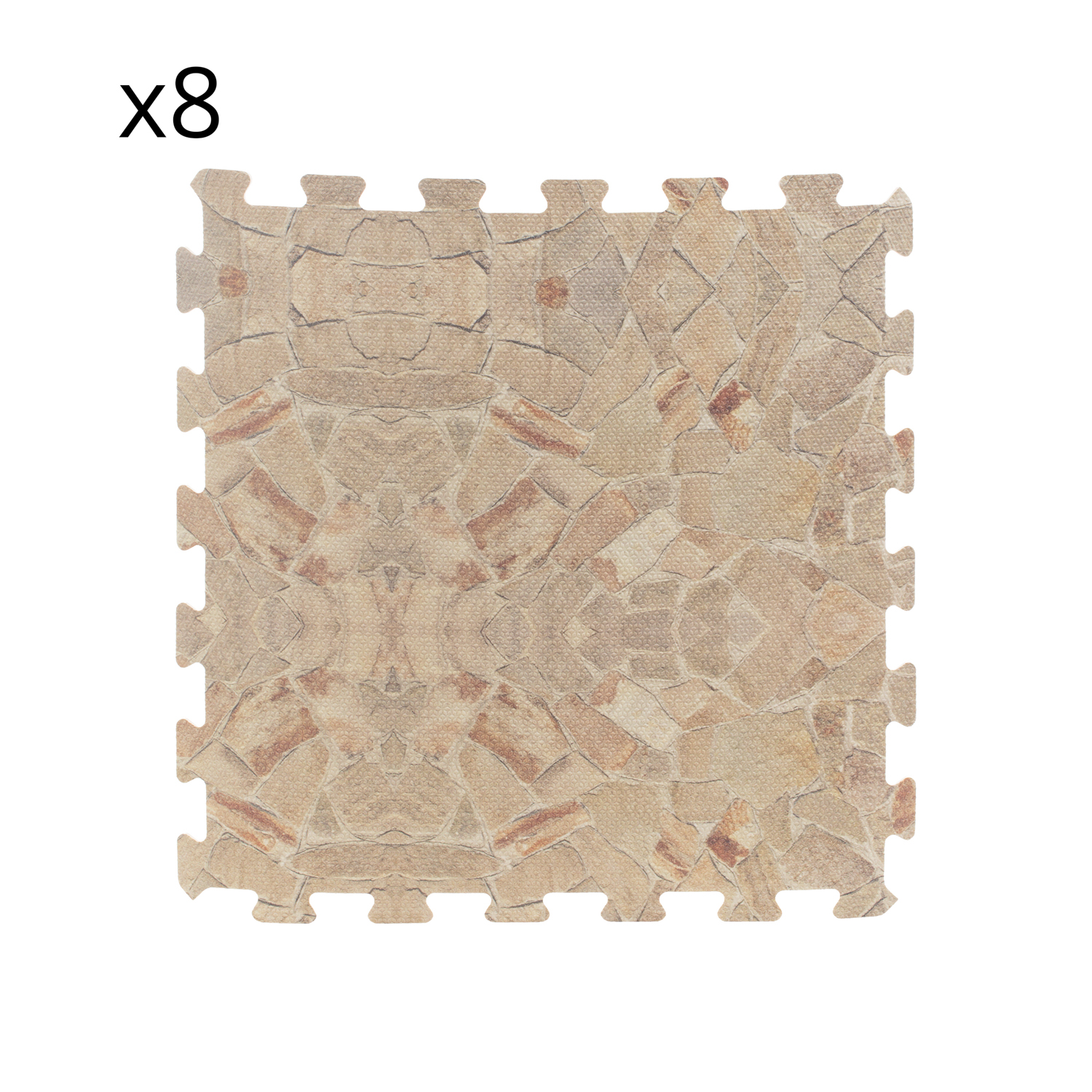 Tappeto componibile set 8 pezzi 50x50 cm effetto
