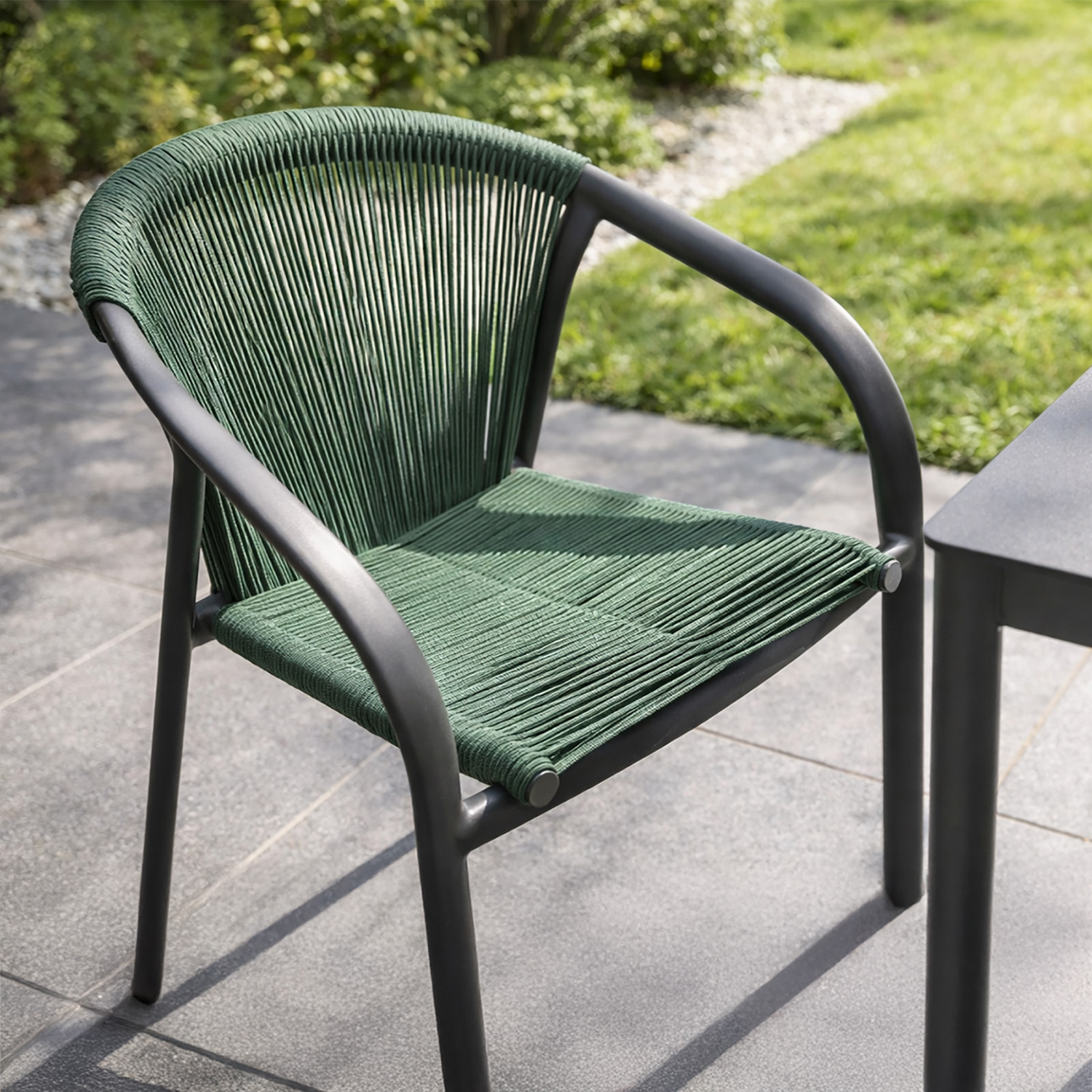Sedia da giardino con braccioli Emperia verde