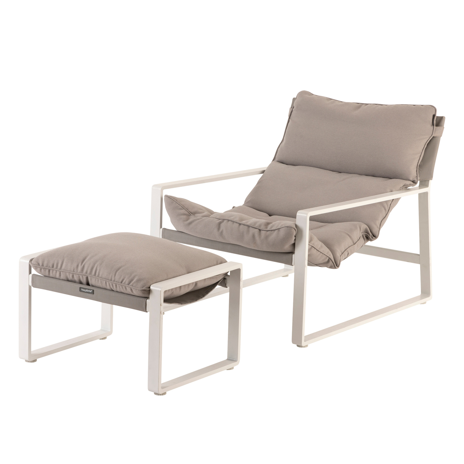 Poltrona relax con poggiapiedi Lambinio taupe