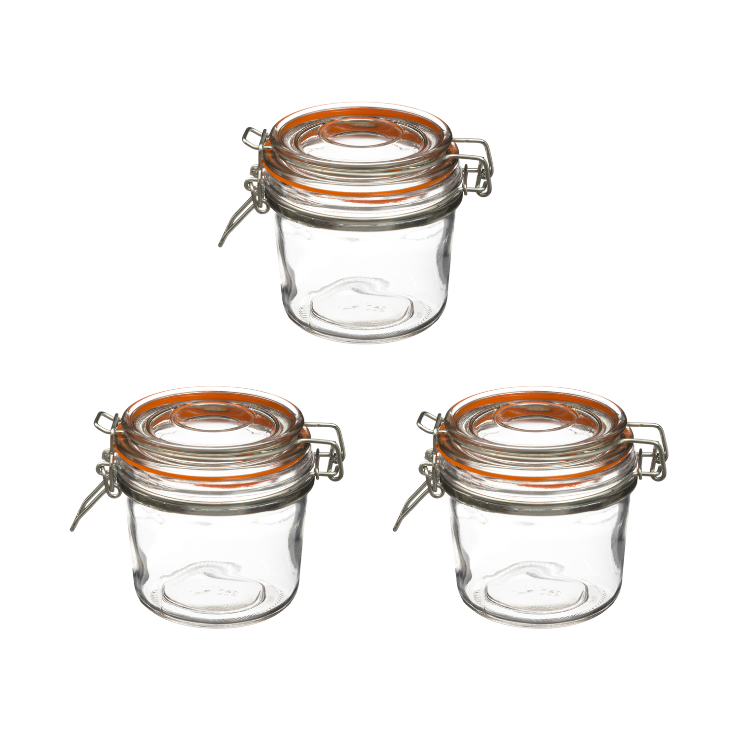 Set 3 barattoli ermetici 325 ml in vetro
