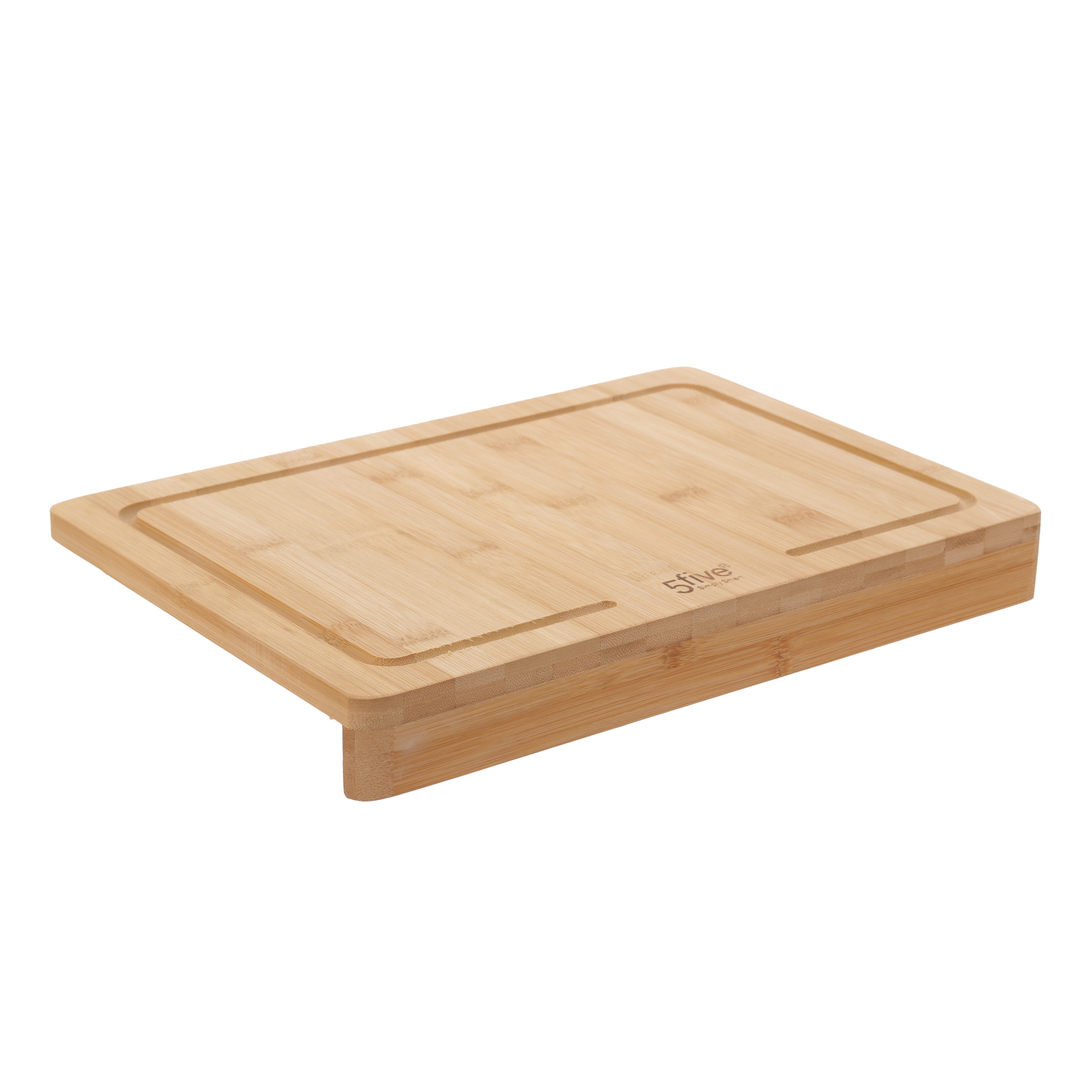 Tagliere 35x24 cm in bambù con bordo per ripiano