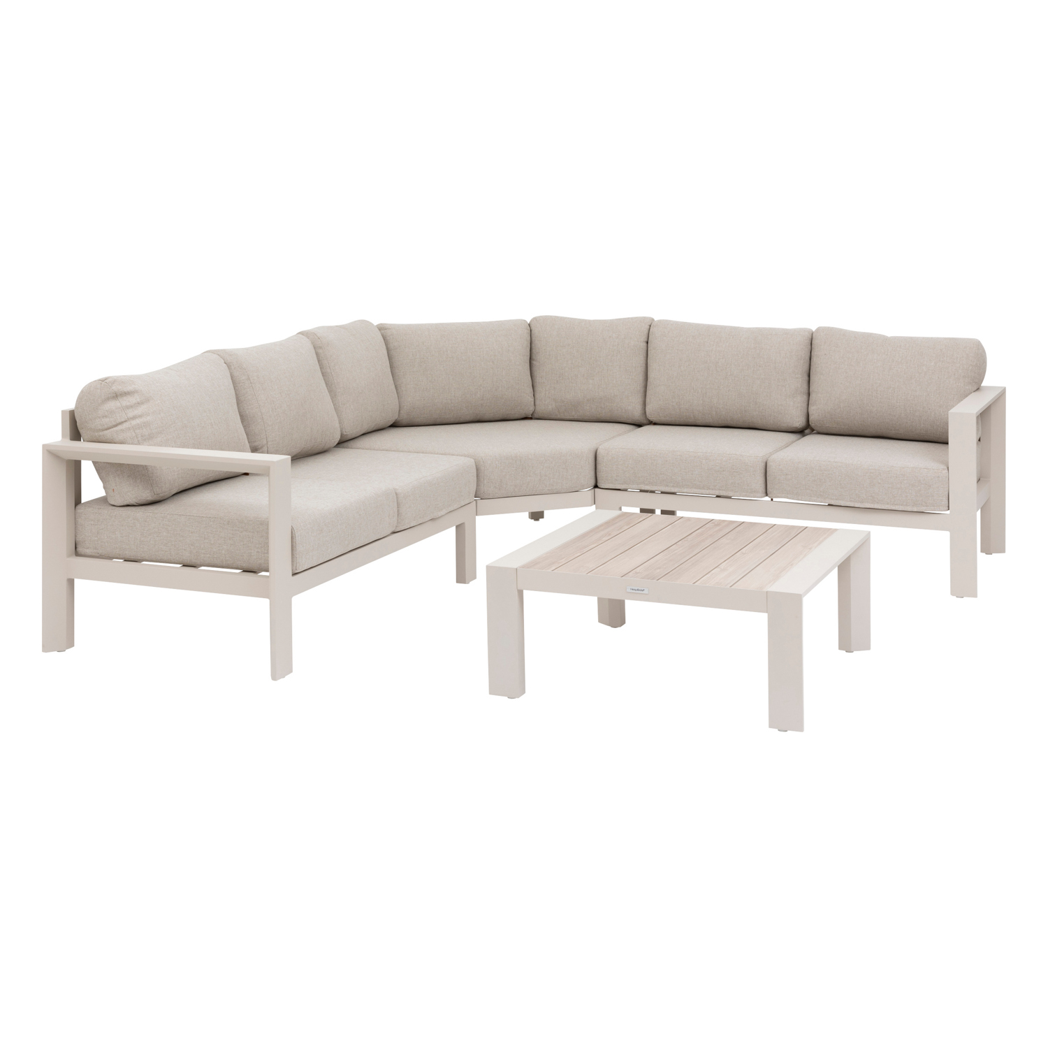 Salottino da giardino angolare beige Evasion