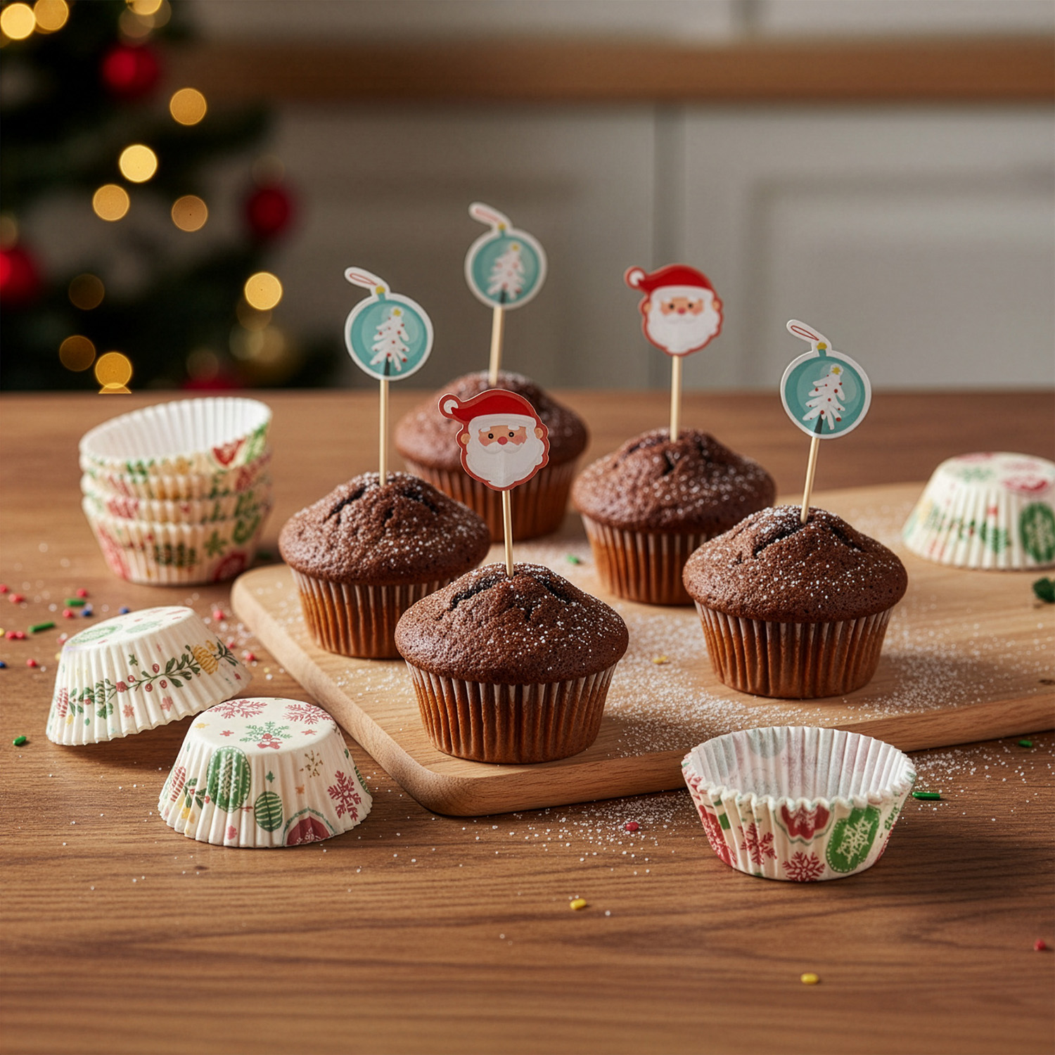 Kit natalizio decoro muffin