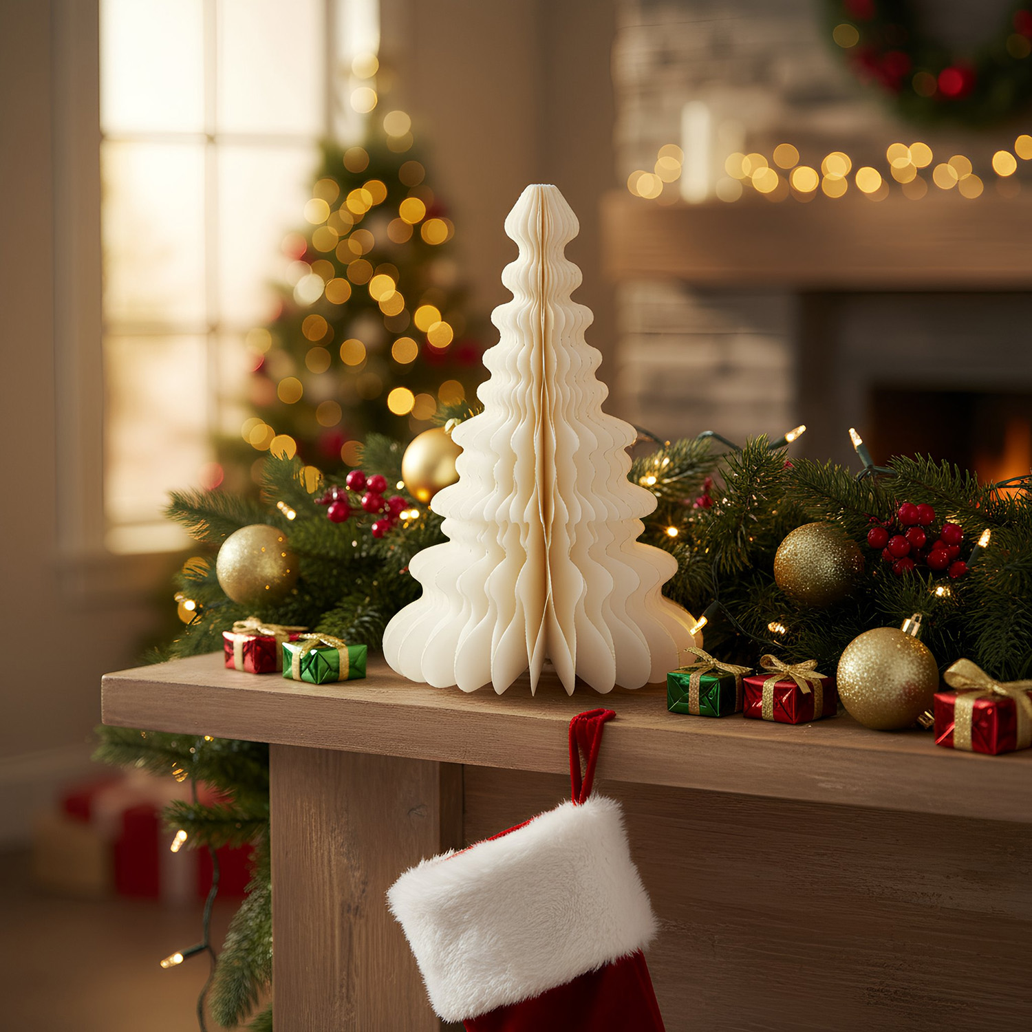 Abete bianco decorazione natalizia 30 cm