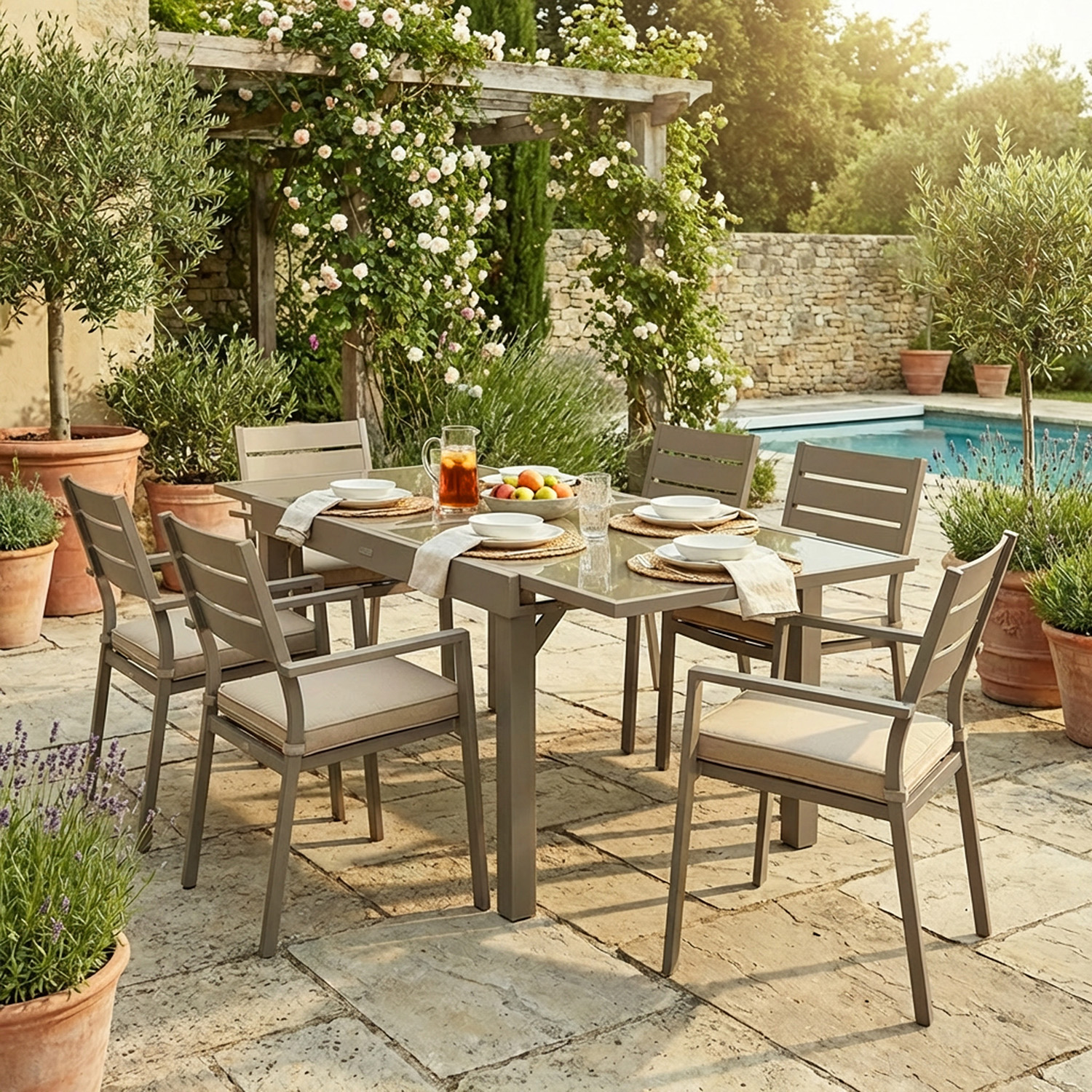 Tavolo da giardino allungabile 90 180x90x75,5 cm - Piazza caffè
