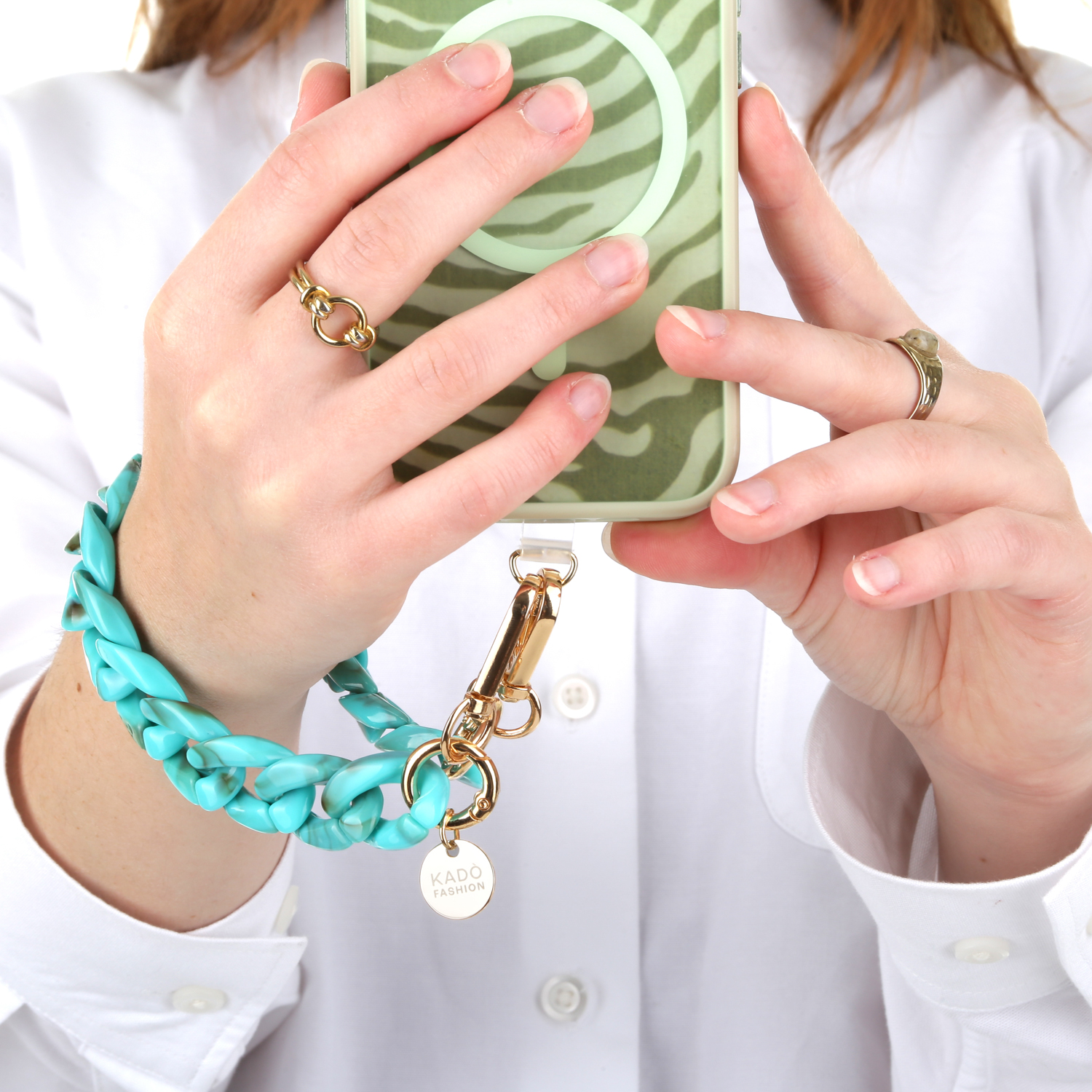 Bracciale per smartphone turchese 30 cm – Fashionally