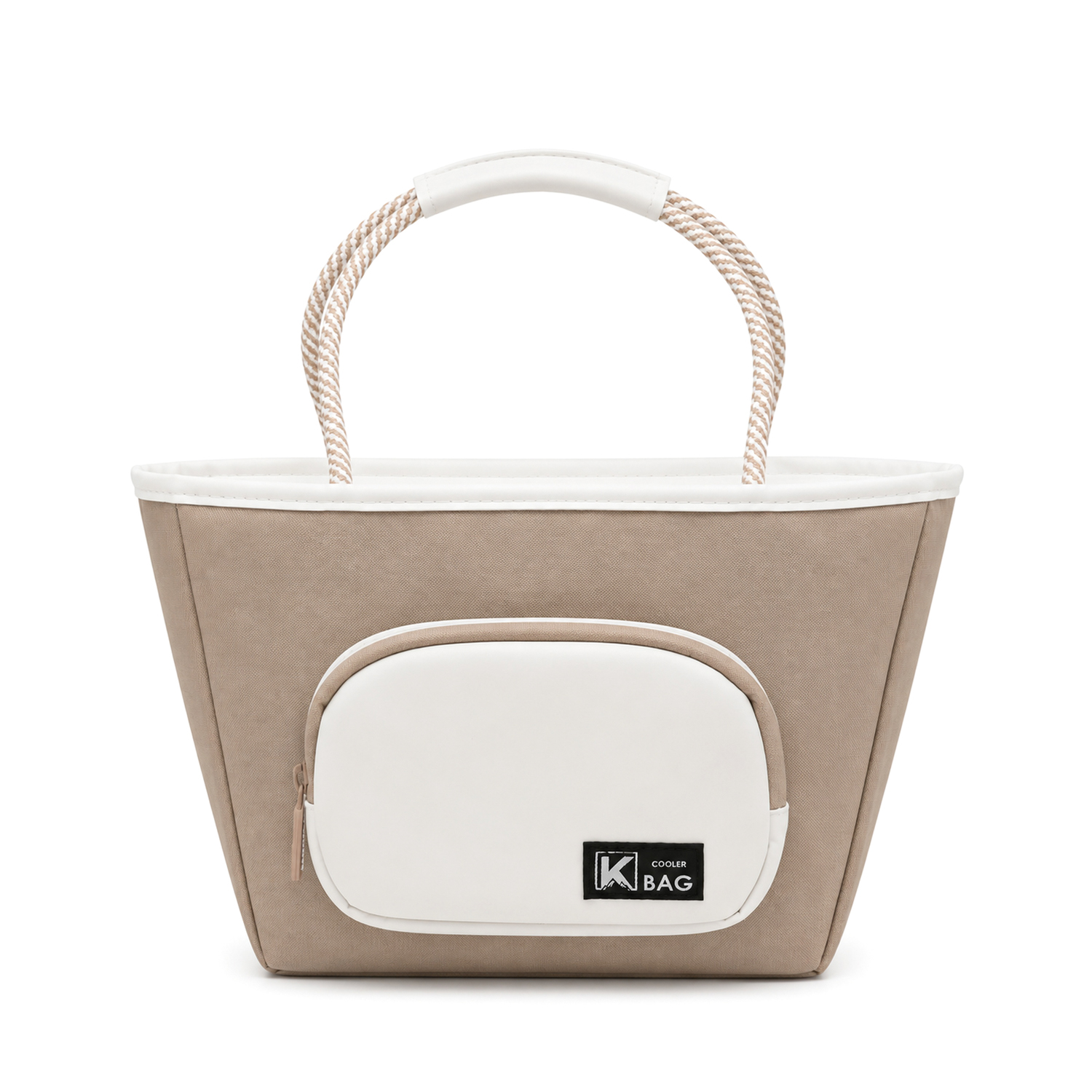 Borsa termica con manici beige 30x15x20 cm
