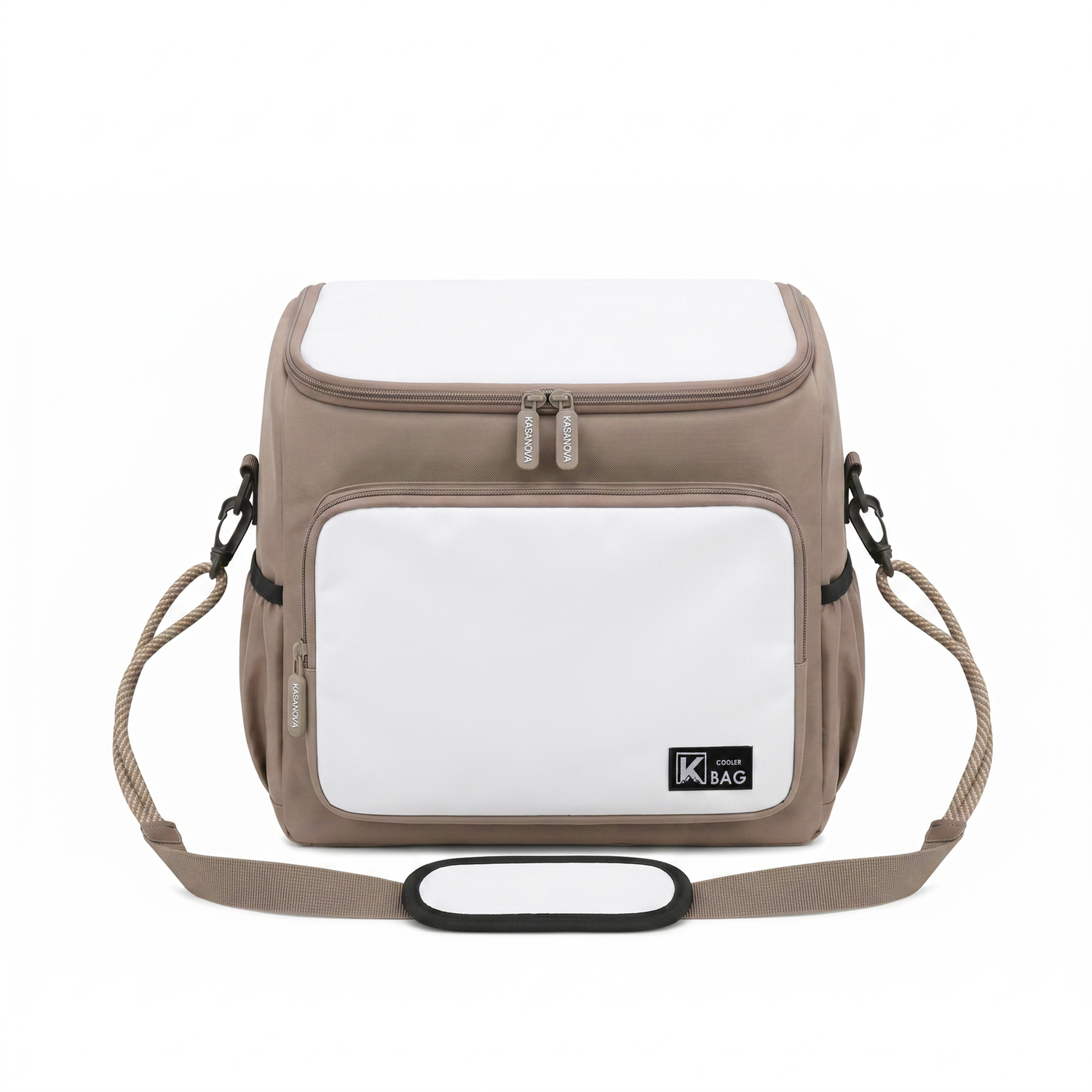 Borsa termica con manici beige 36x21x33 cm