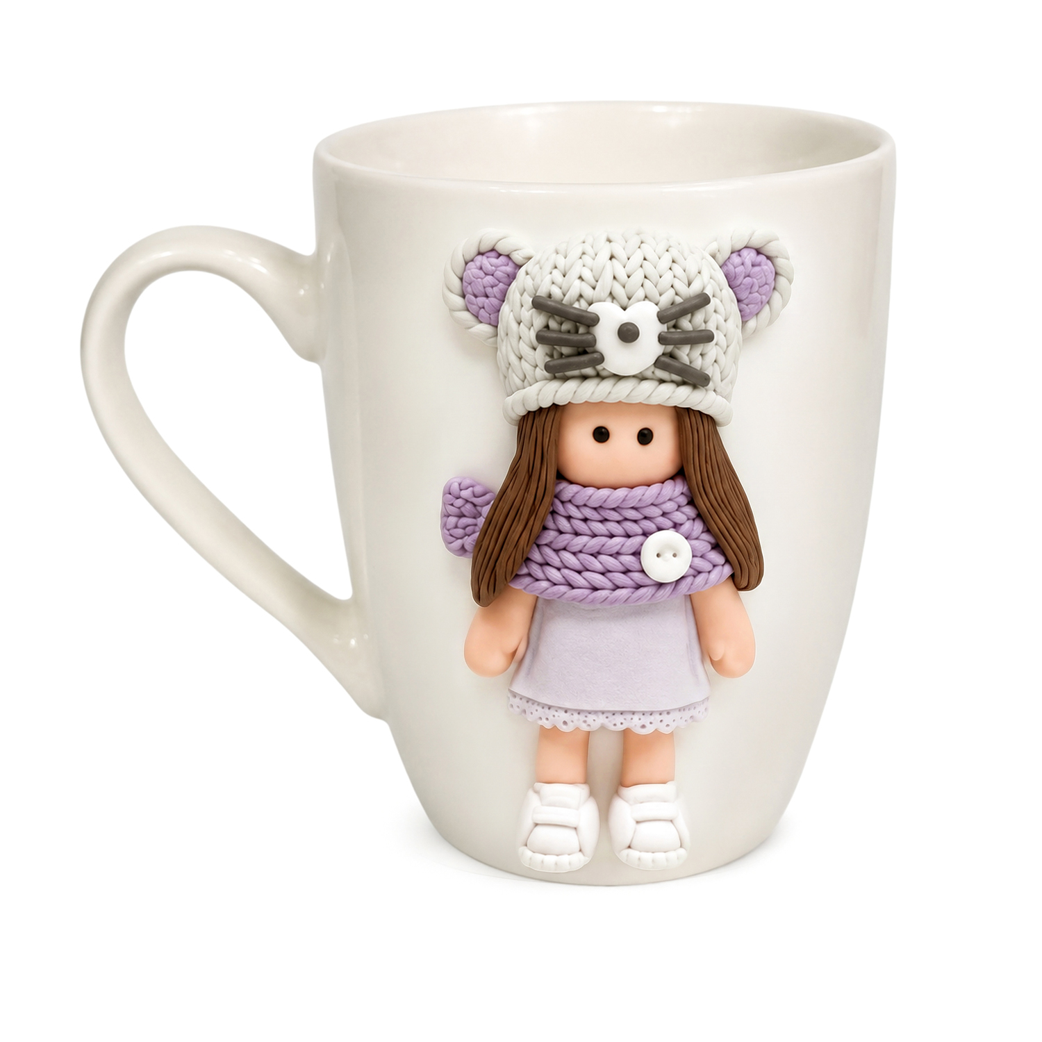 Mug porcellana bambola lilla 340 ml Dollymug