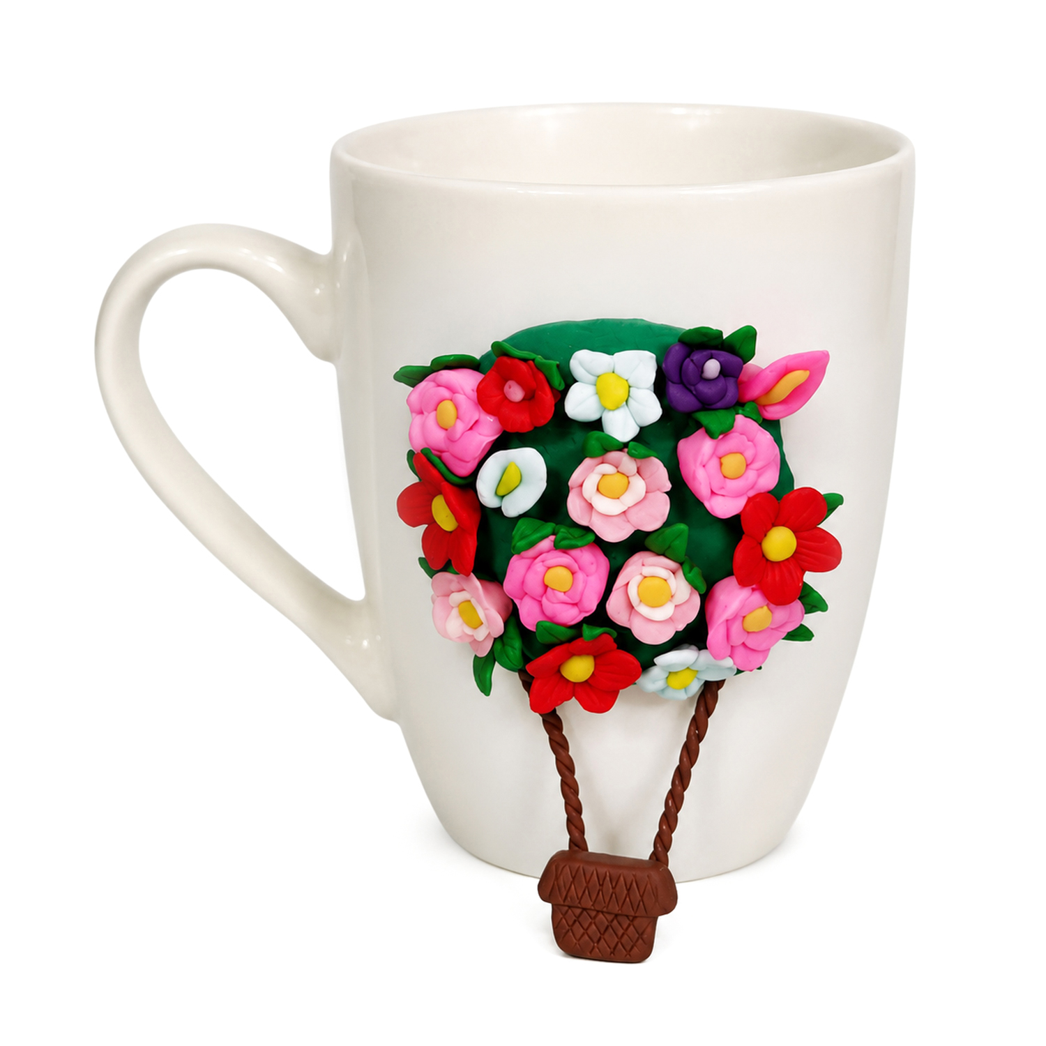 Mug in porcellana a forma di mongolfiera, 340 ml