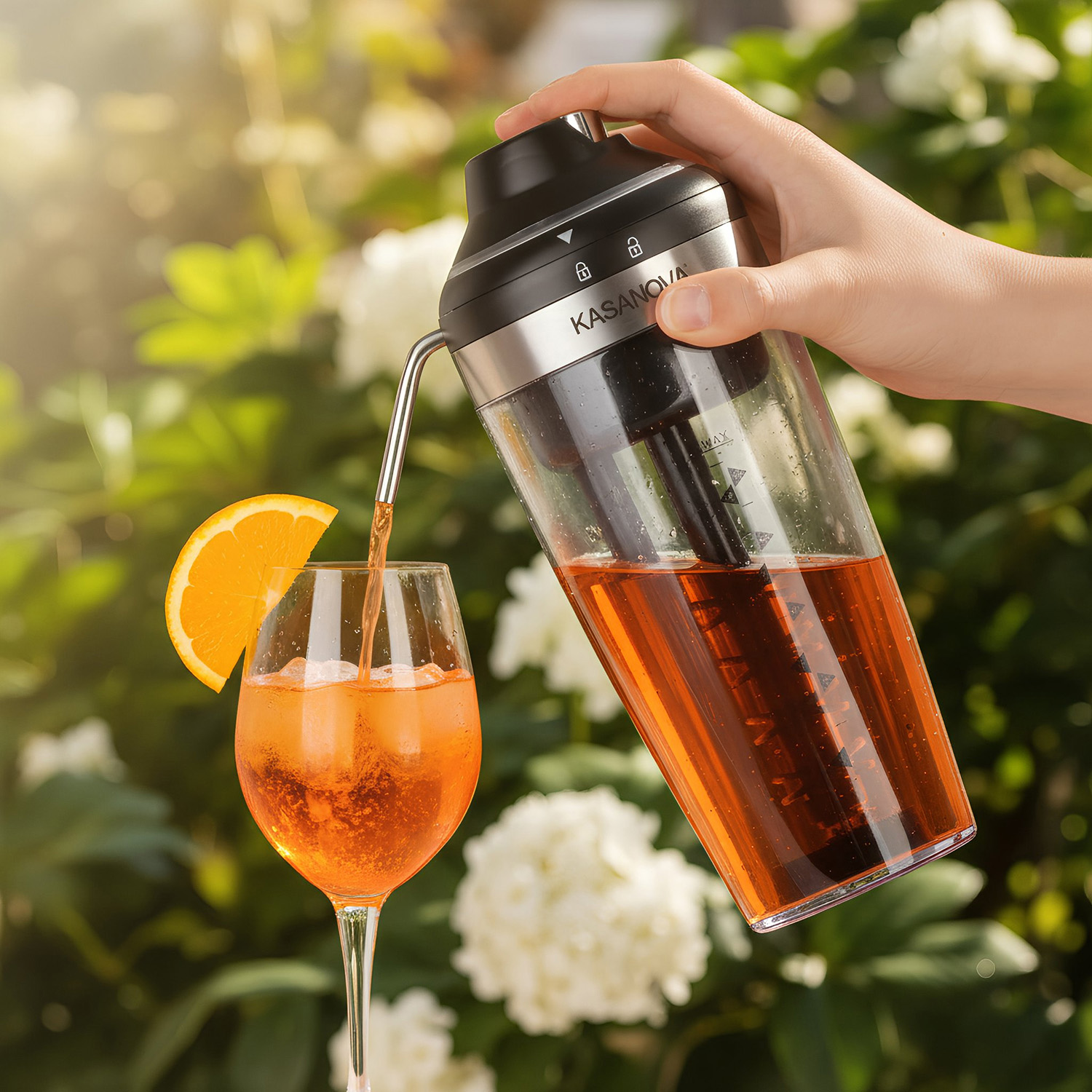 Shaker cocktail elettrico 500 ml con pompa