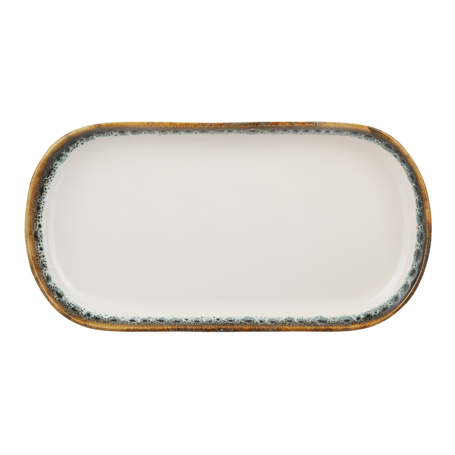 Piatto portata ovale 30x16 cm effetto acqua Ocean