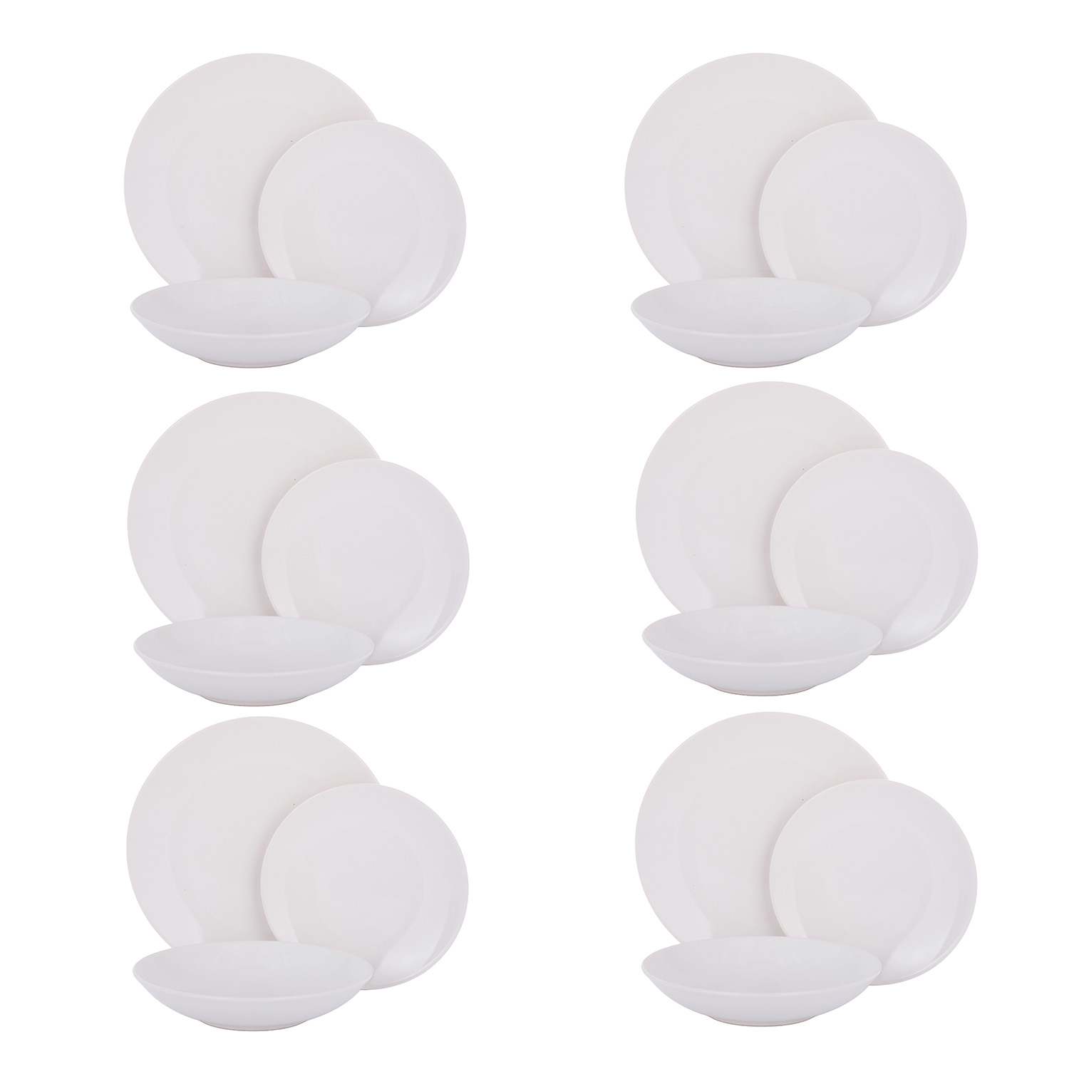 Servizio 18 piatti terracotta crema Style