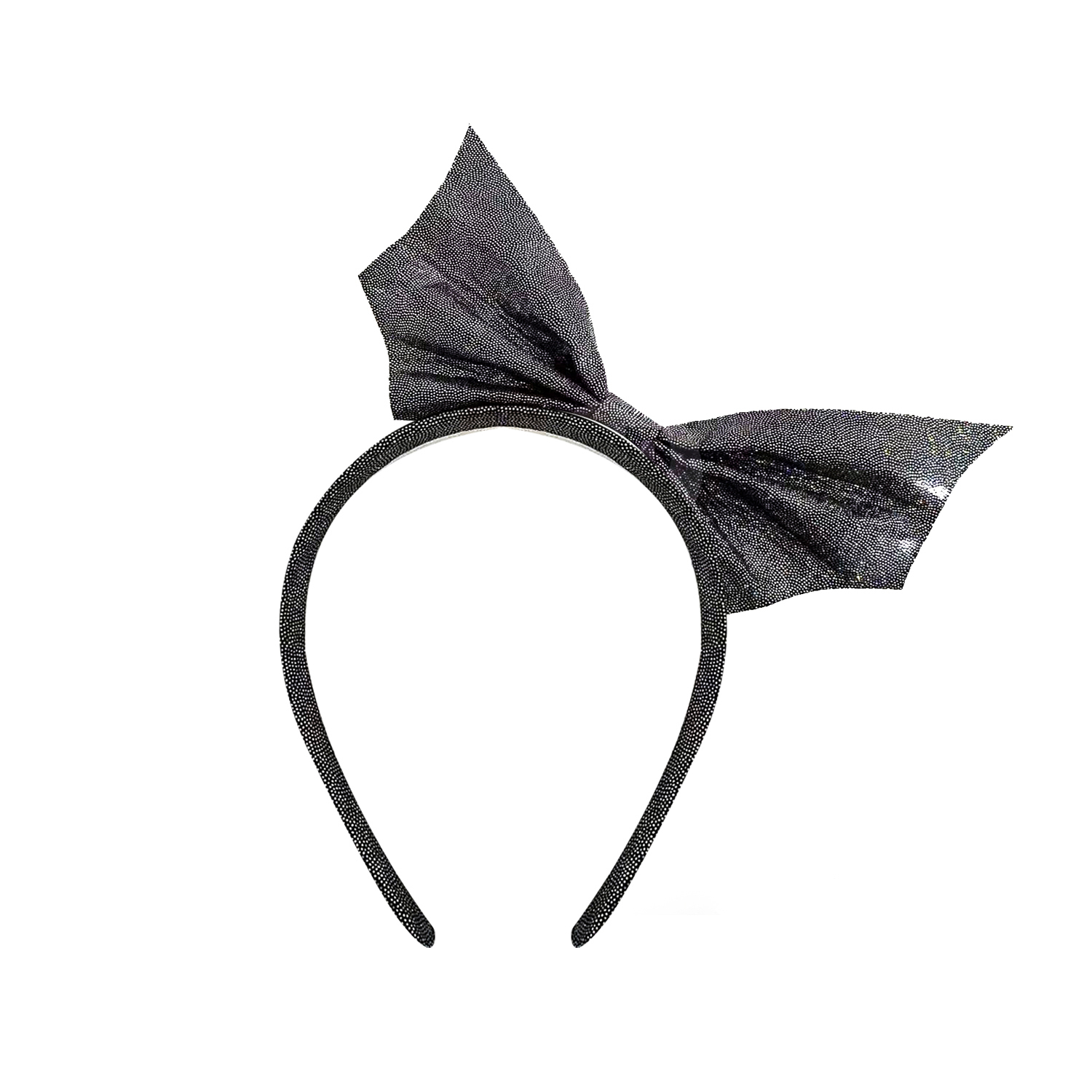 Cerchietto Halloween ali pipistrello nero