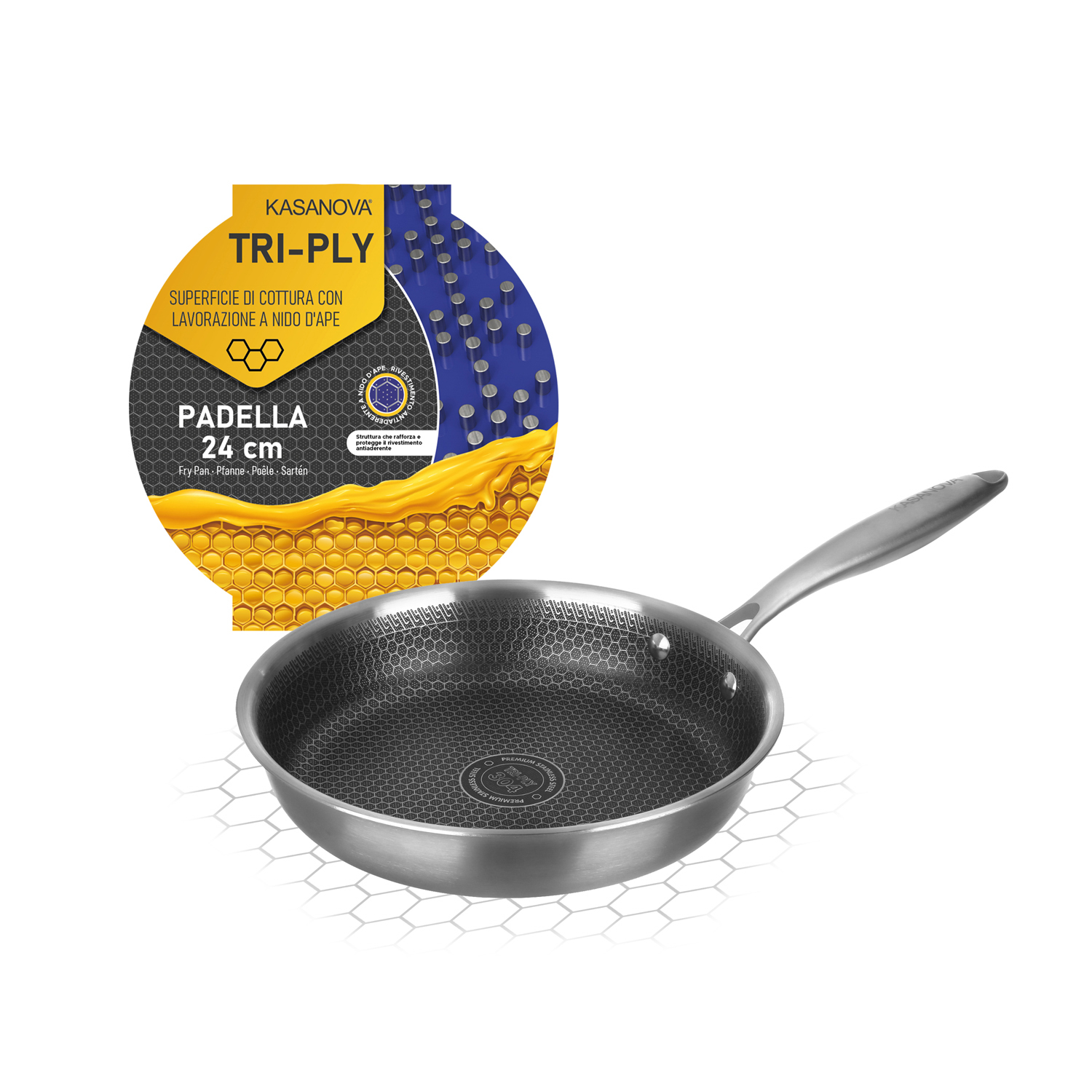 Padella 24 cm a 3 strati Tri - ply