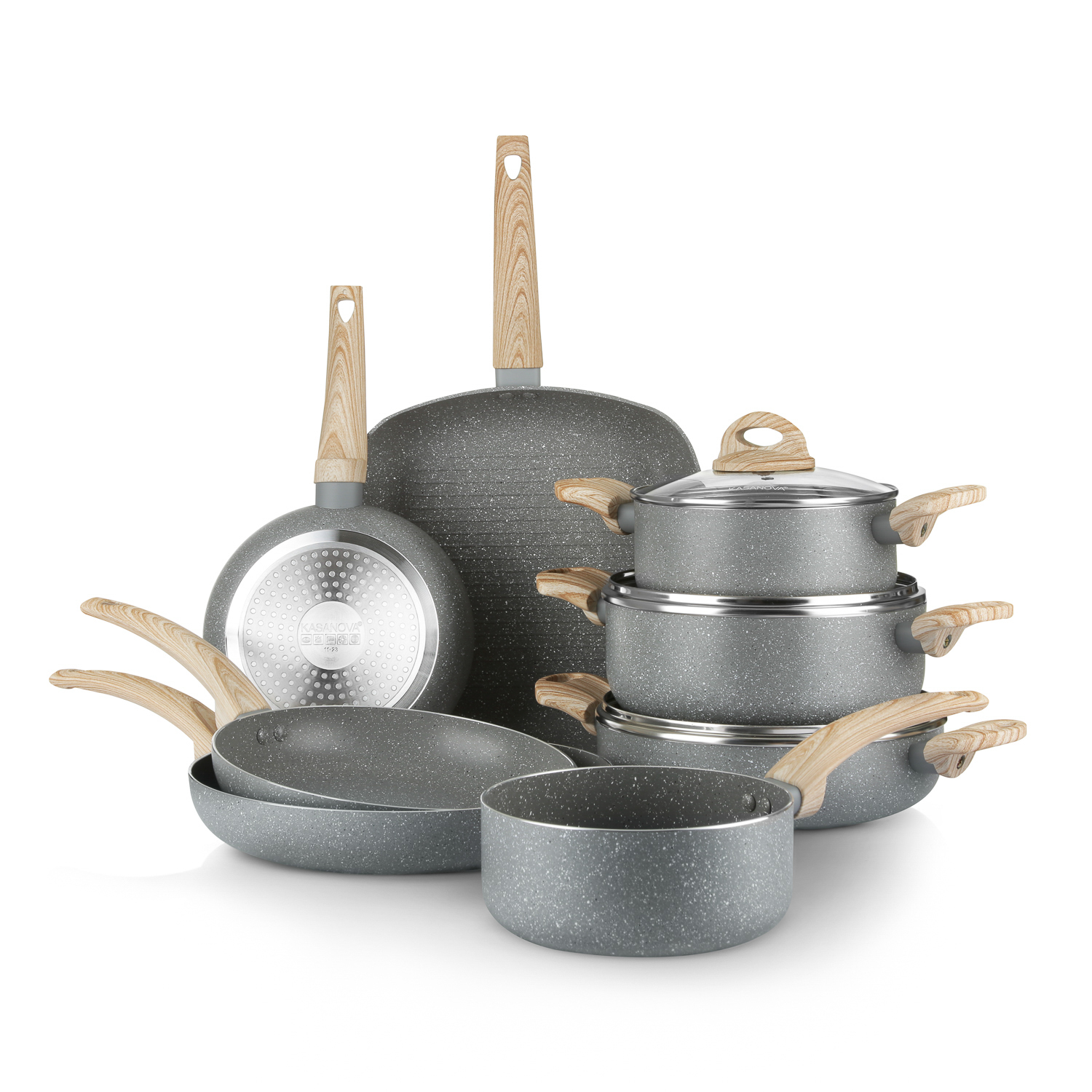 Batteria pentole 11 pezzi Mrs Wood