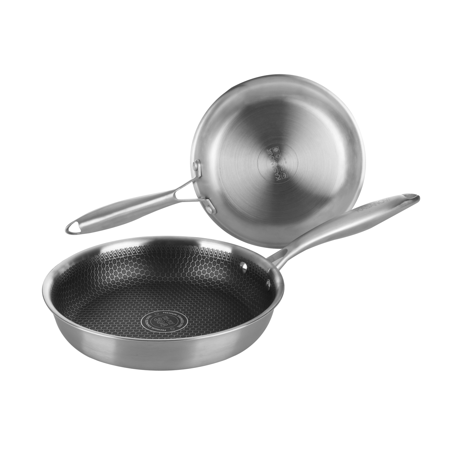 Set 2 padelle 22 e 26 cm a 3 strati Tri - ply