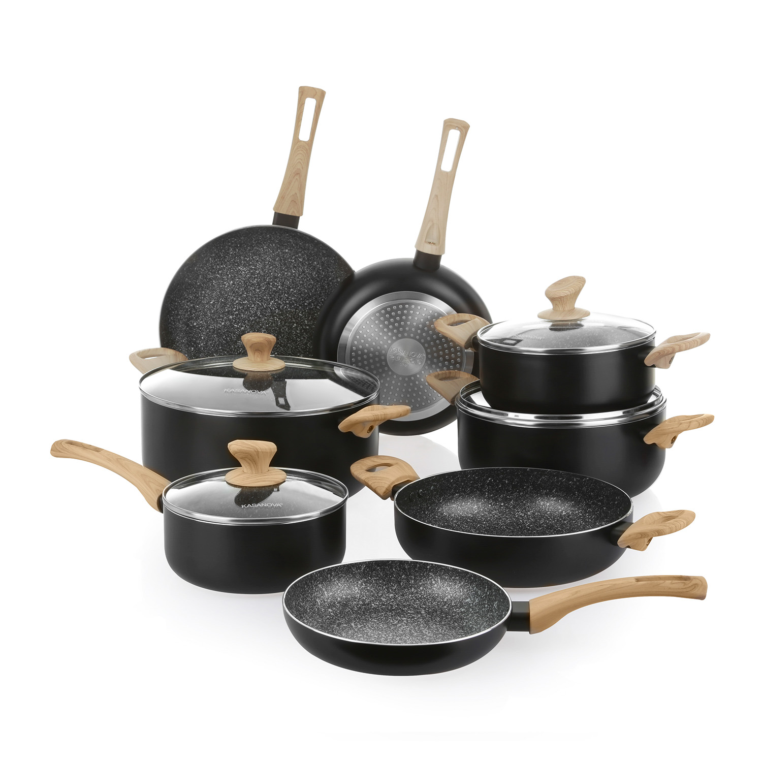 Batteria 12 pezzi medium Black Stone