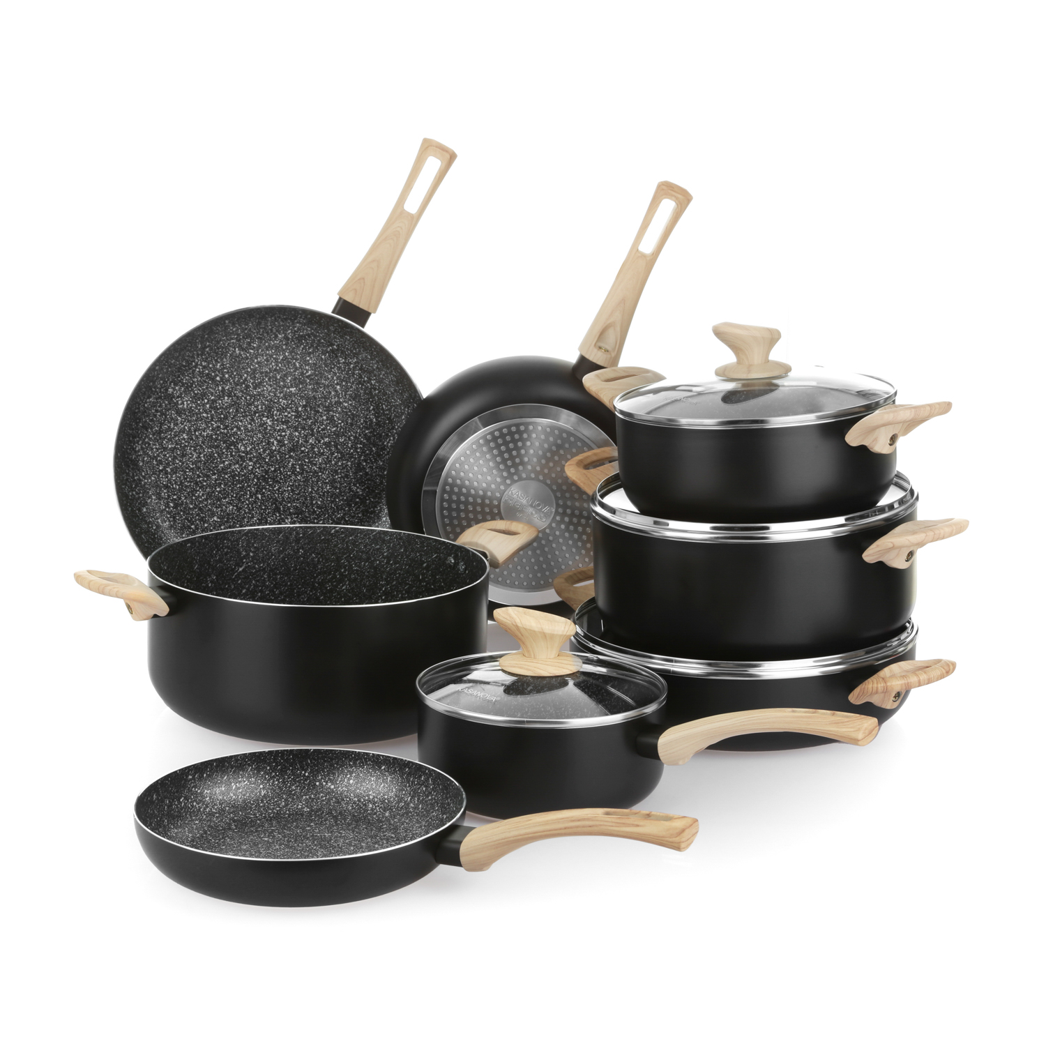 Batteria 12 pezzi large Black Stone