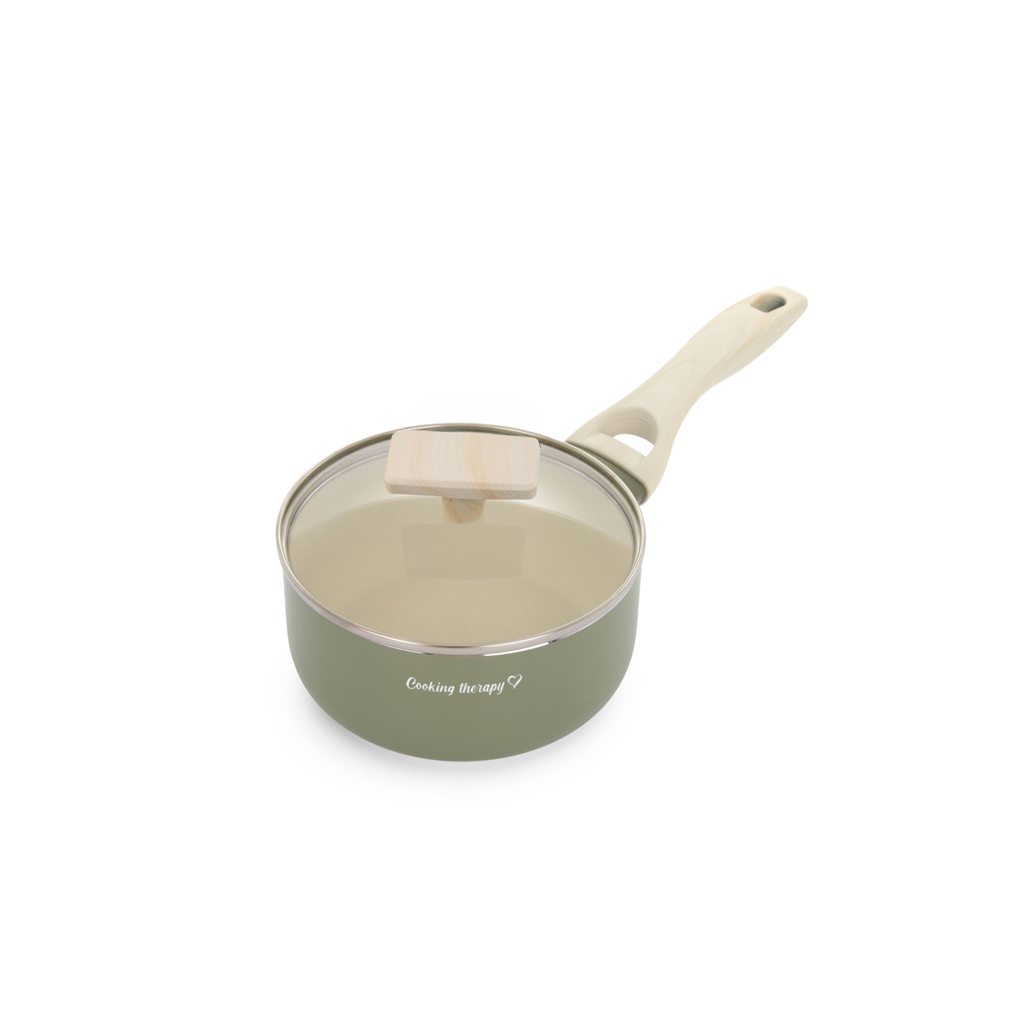 Casseruola 16 cm avocado Cooking Therapy con coperchio