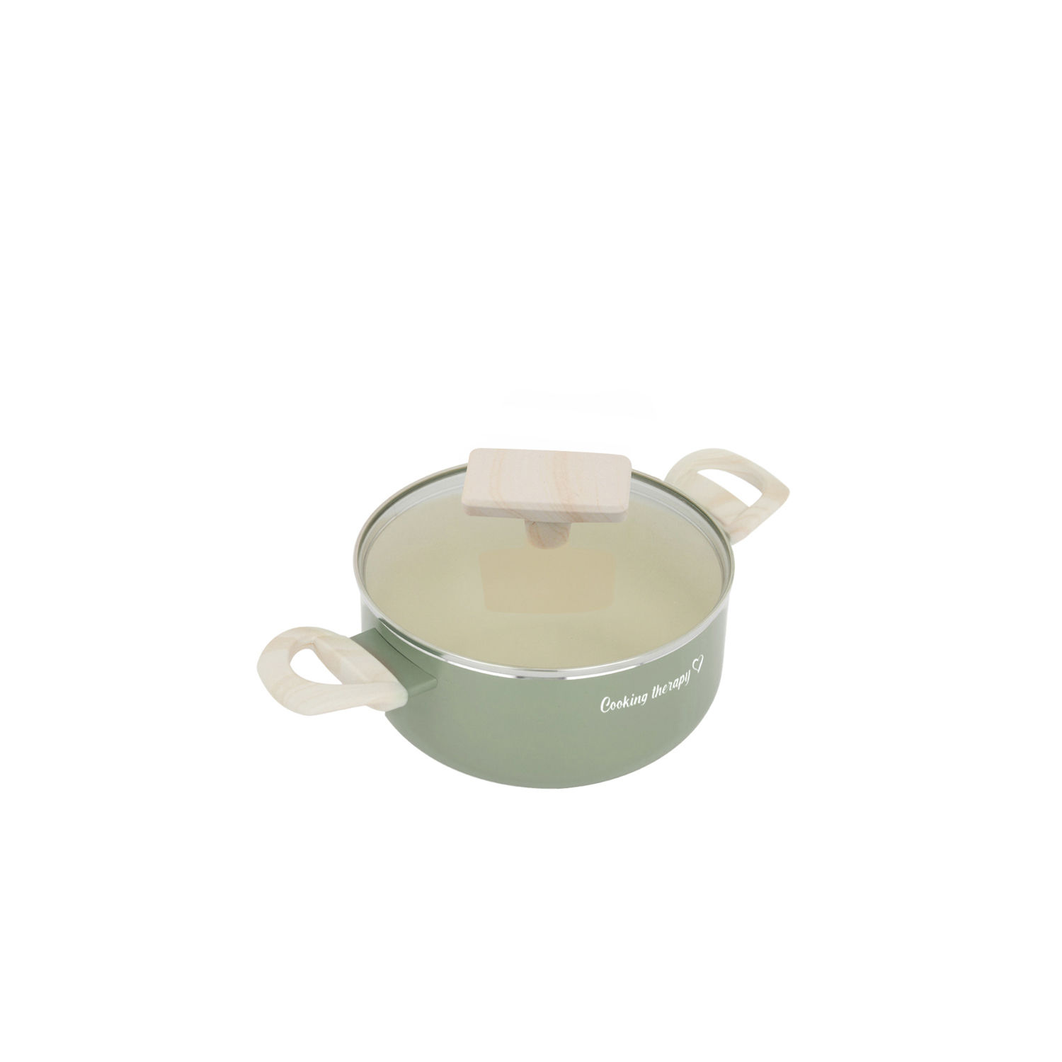 Mini casseruola 12 cm avocado Cooking Therapy con coperchio