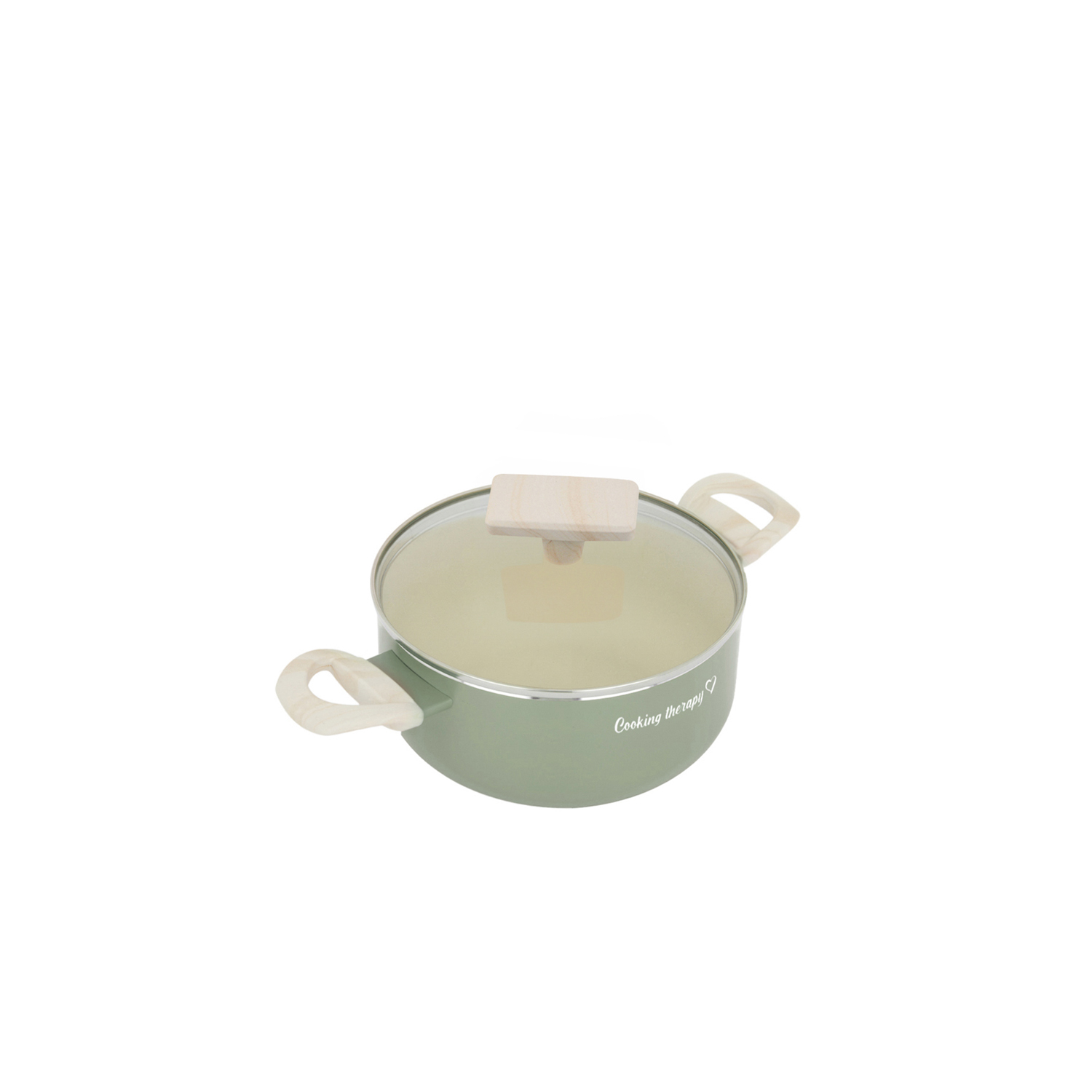 Mini casseruola 14 cm avocado Cooking Therapy con coperchio