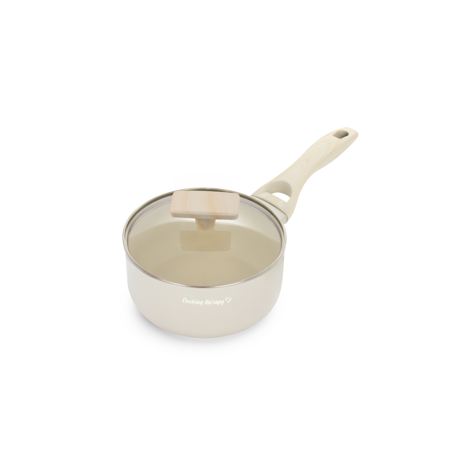 Casseruola 16 cm sabbia Cooking Therapy con coperchio
