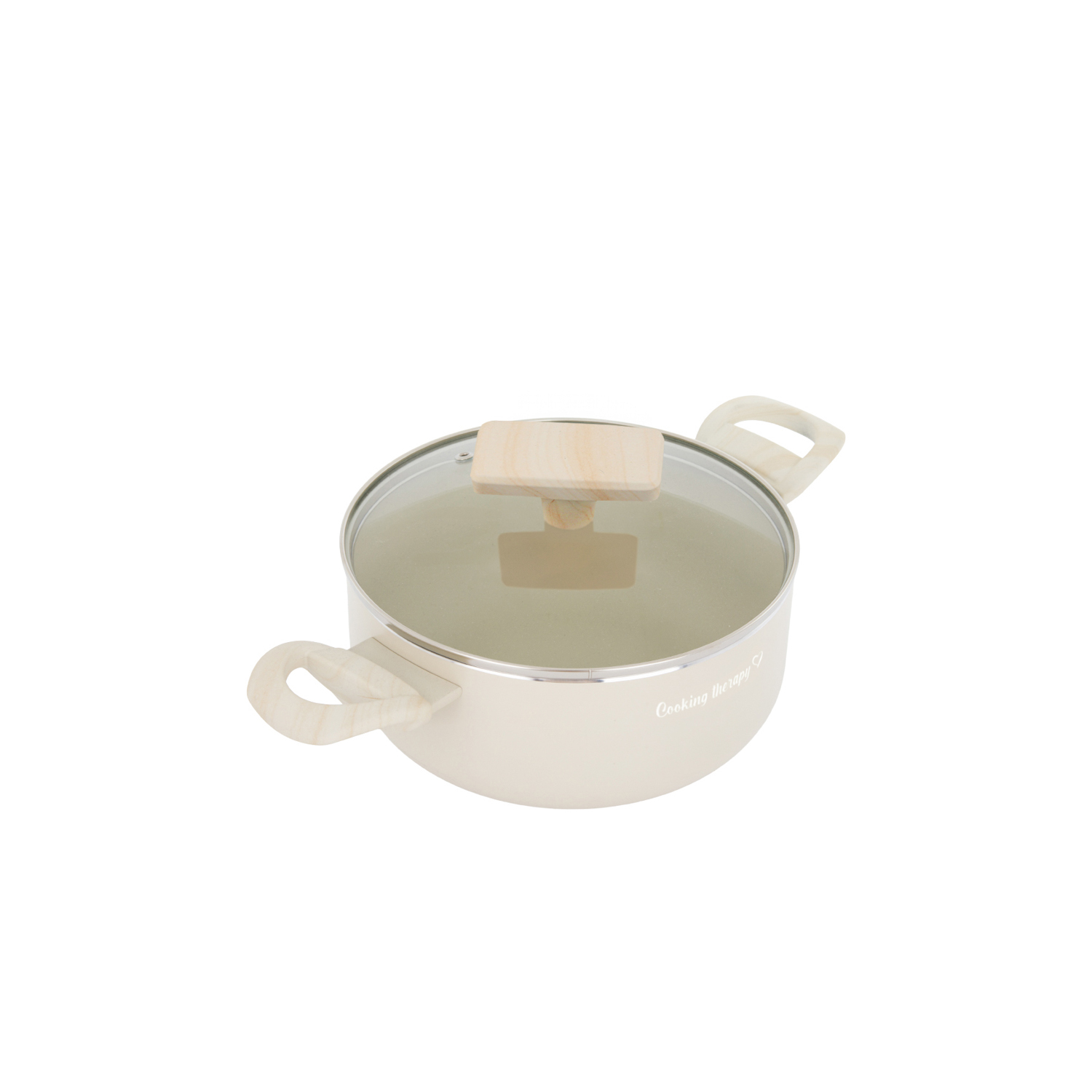Casseruola 18 cm sabbia Cooking Therapy con coperchio