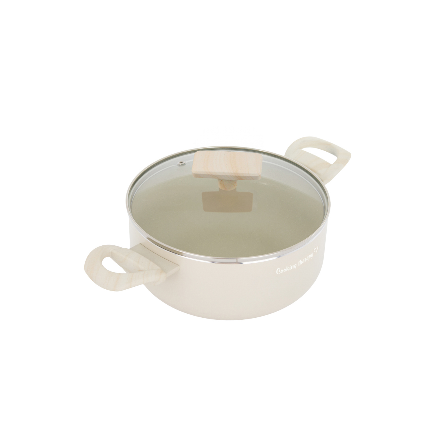 Casseruola 20 cm sabbia Cooking Therapy con coperchio