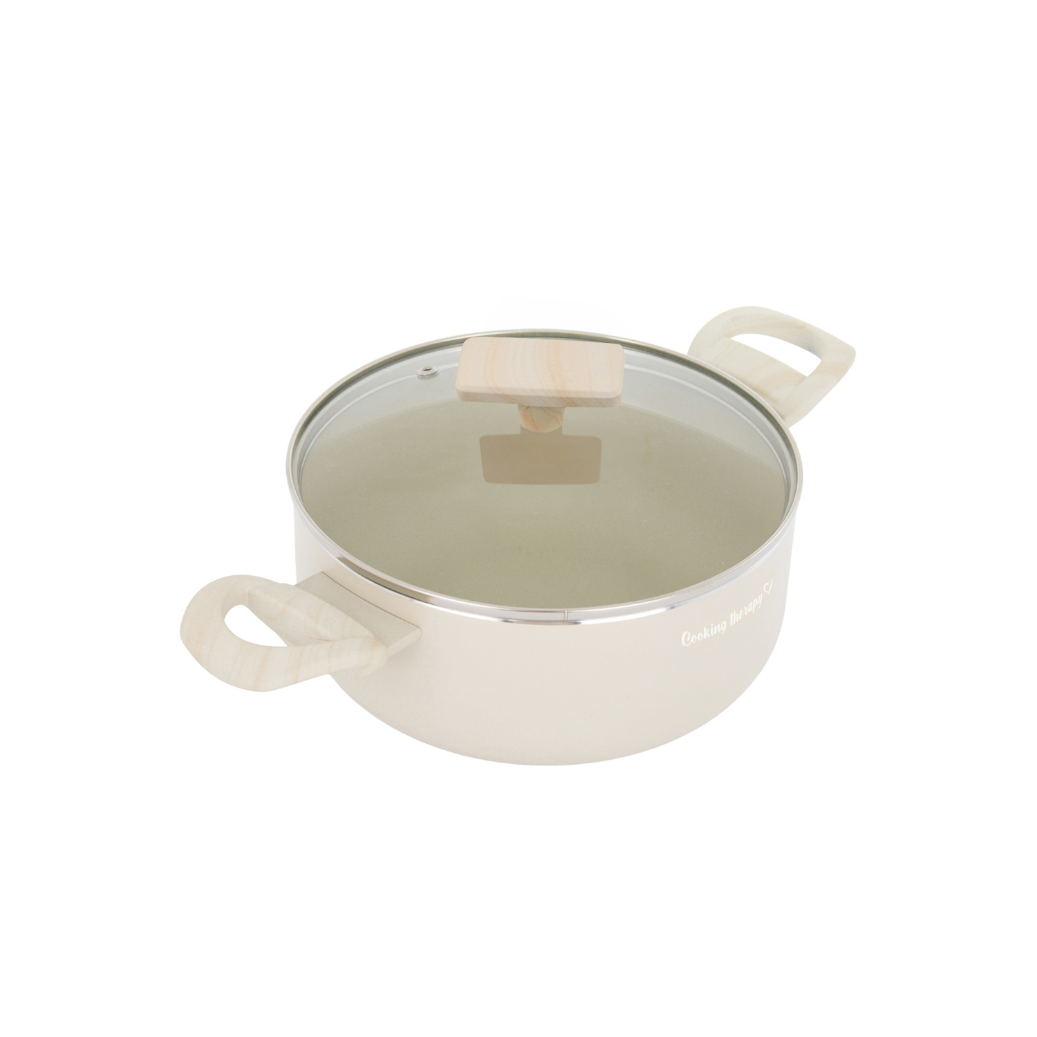 Casseruola 22 cm sabbia Cooking Therapy con coperchio