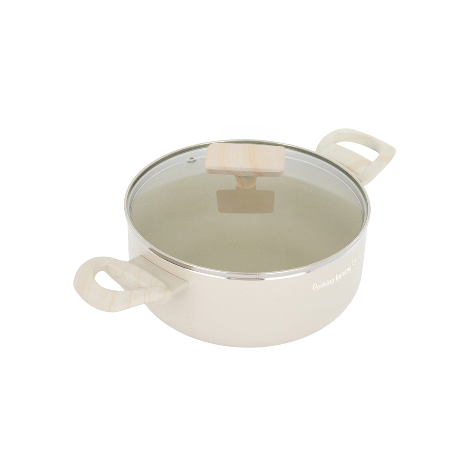 Casseruola 24 cm sabbia Cooking Therapy con coperchio