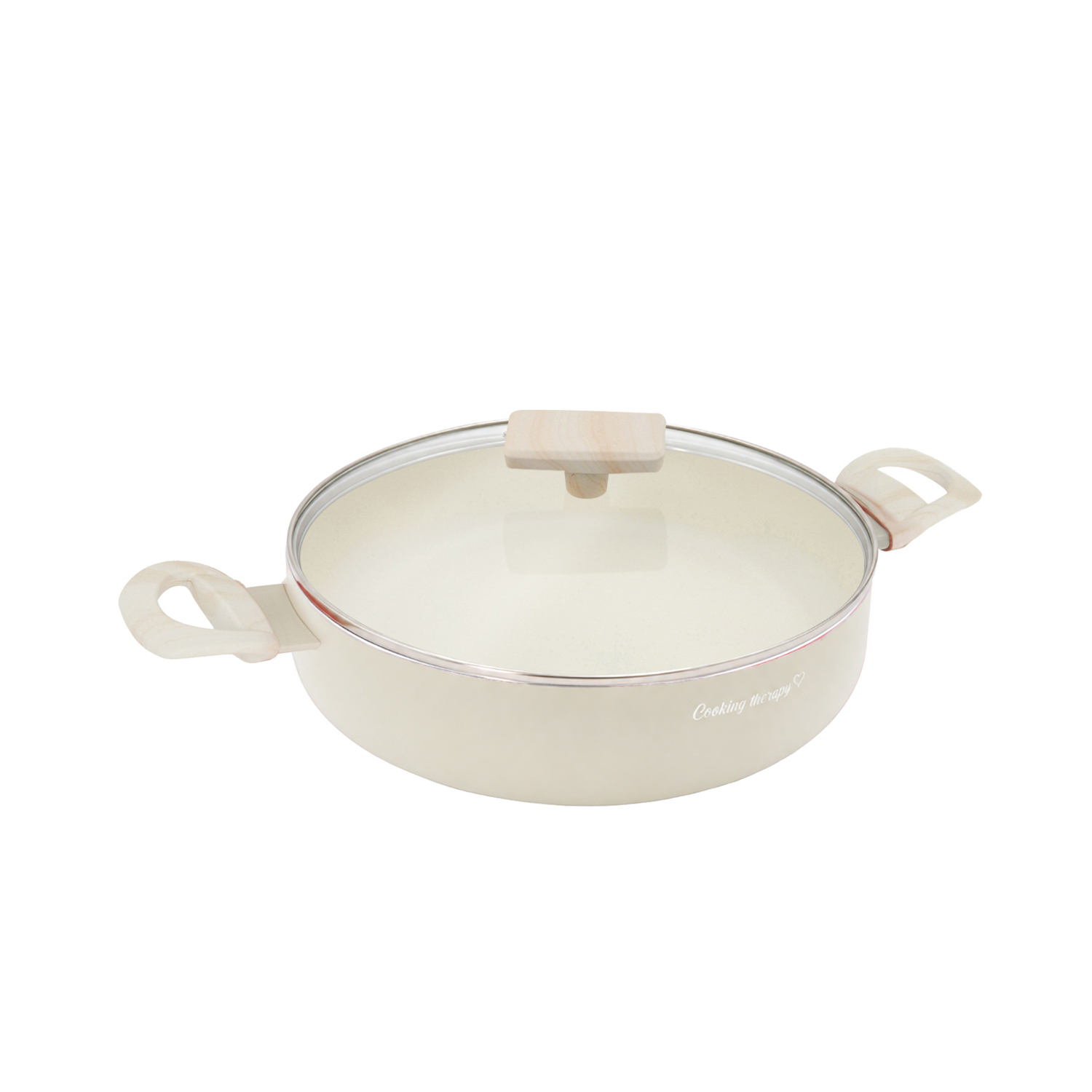 Tegame 24 cm sabbia Cooking Therapy con coperchio