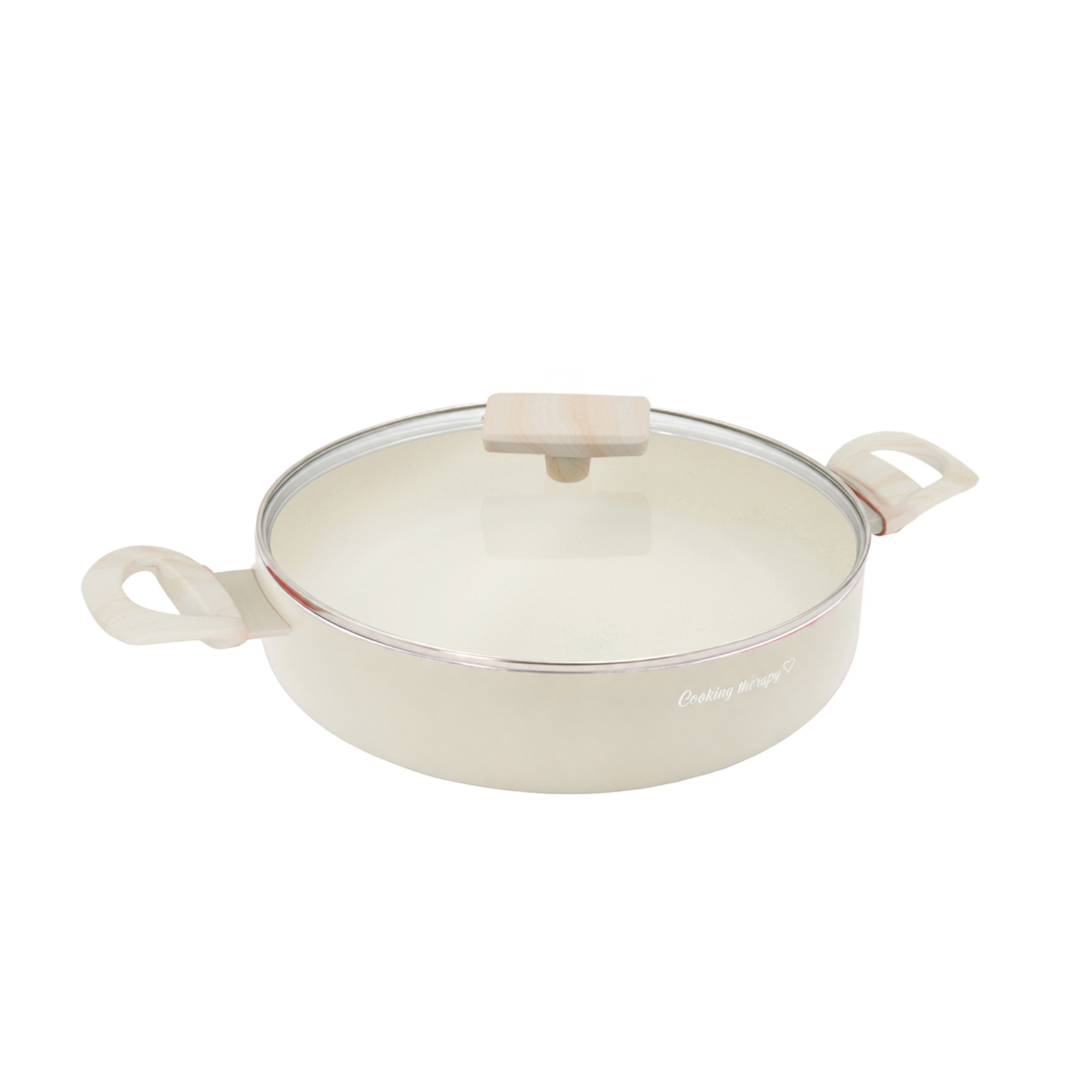 Tegame 28 cm sabbia Cooking Therapy con coperchio