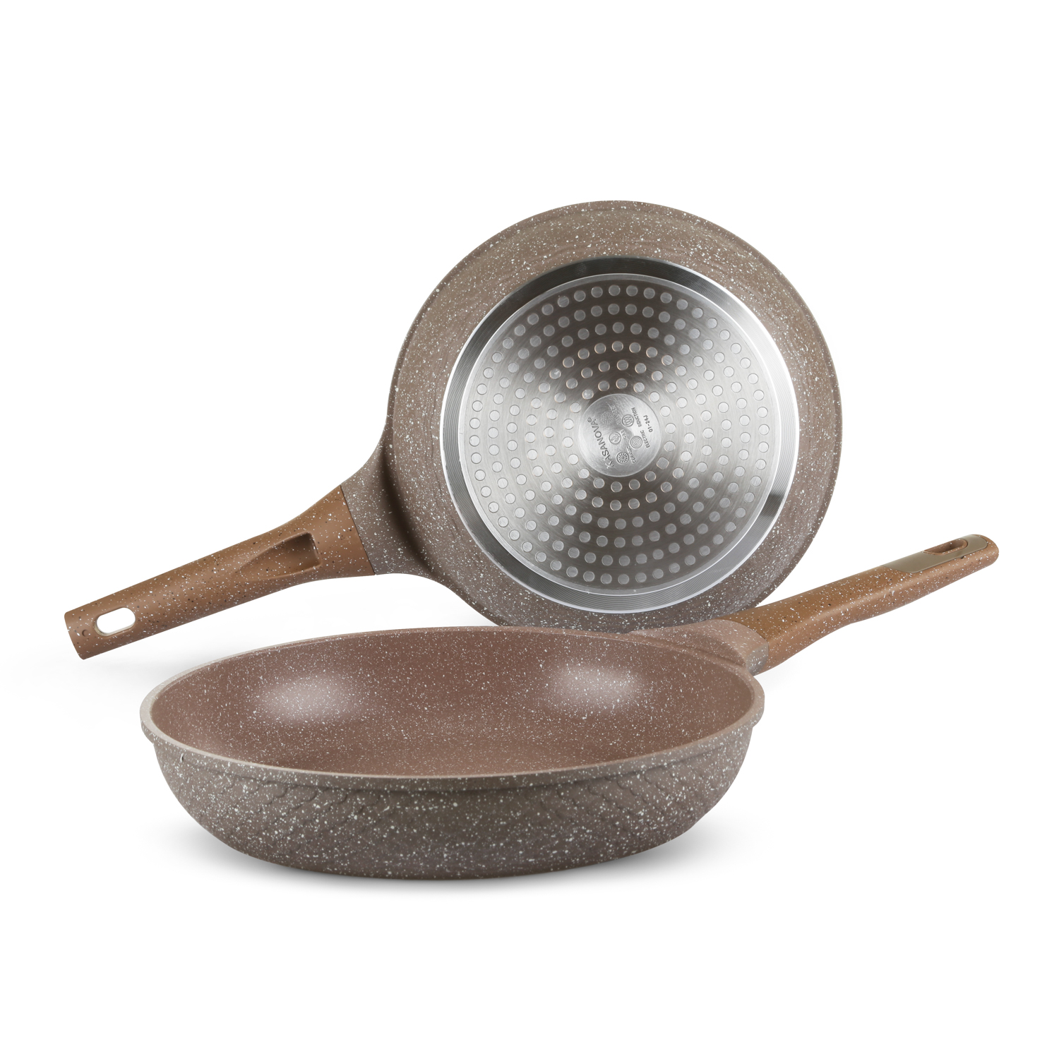 Set 2 padelle 22 e 26 cm antiaderente 0 grassi