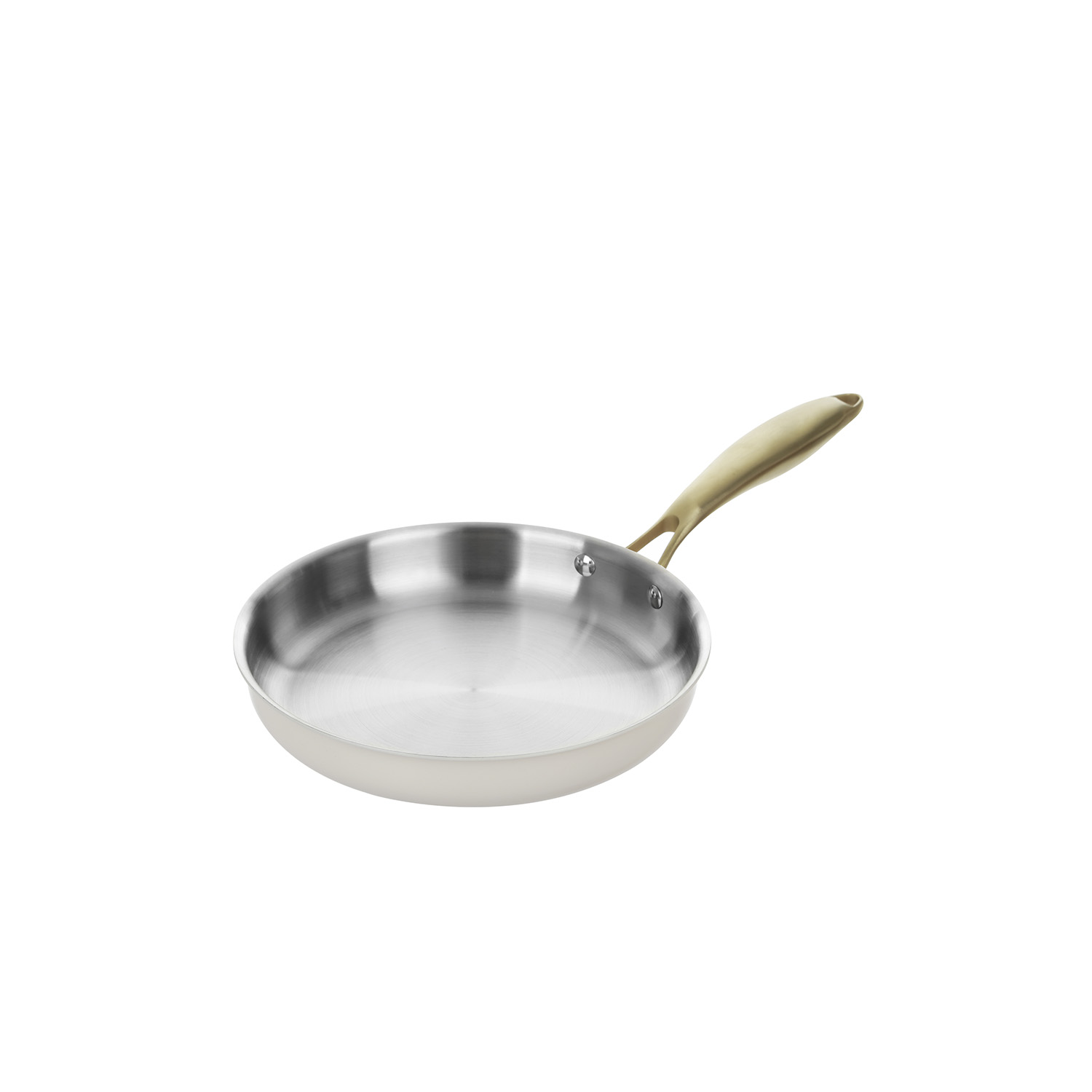 Padella 20 cm in acciaio bianco oro California