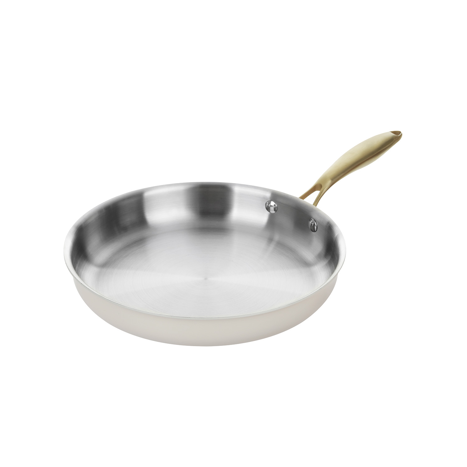 Padella 28 cm in acciaio bianco oro California