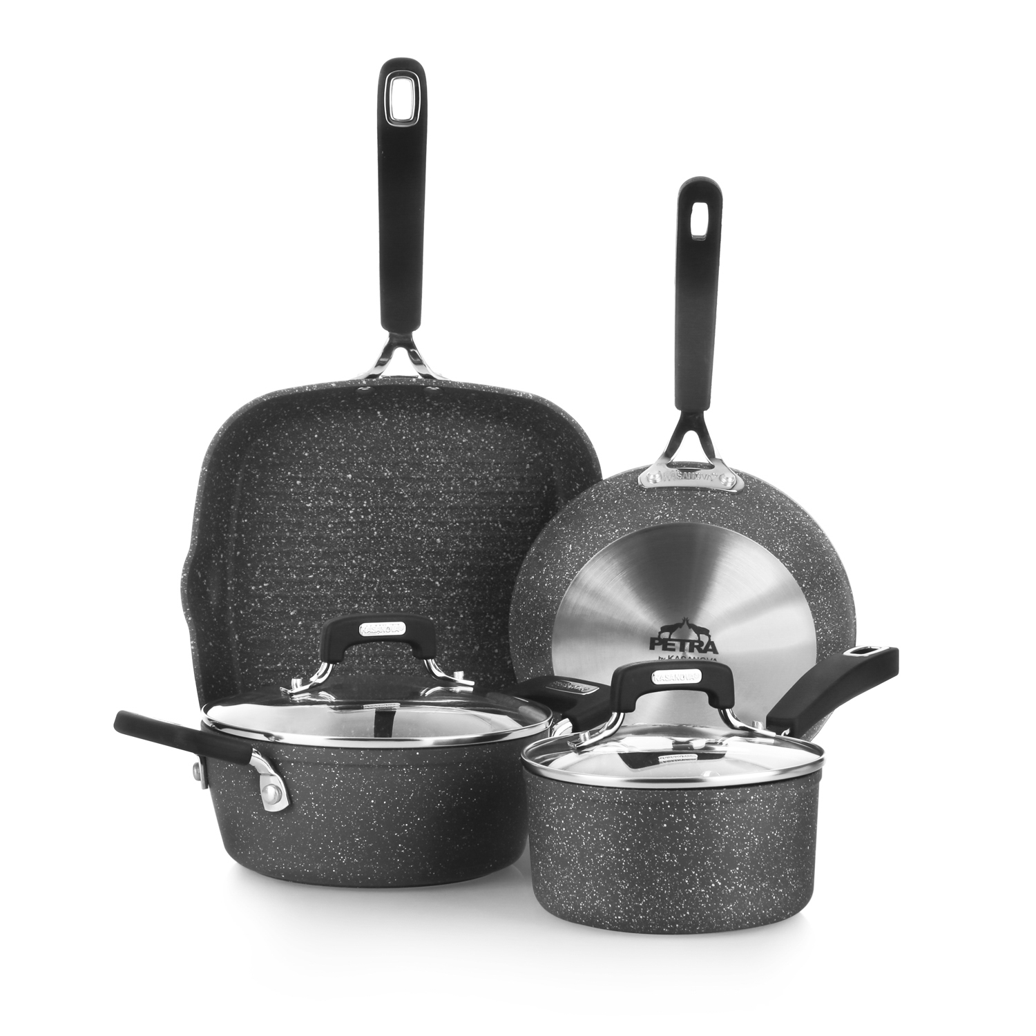 Batteria pentole induzione 6 pezzi New Petra Dark