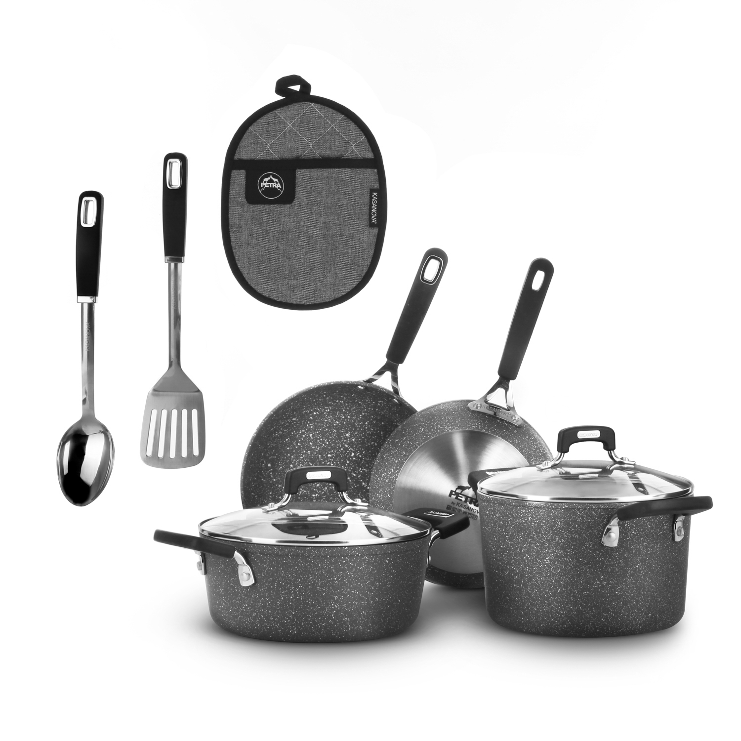 Batteria pentole induzione 9 pezzi New Petra Dark