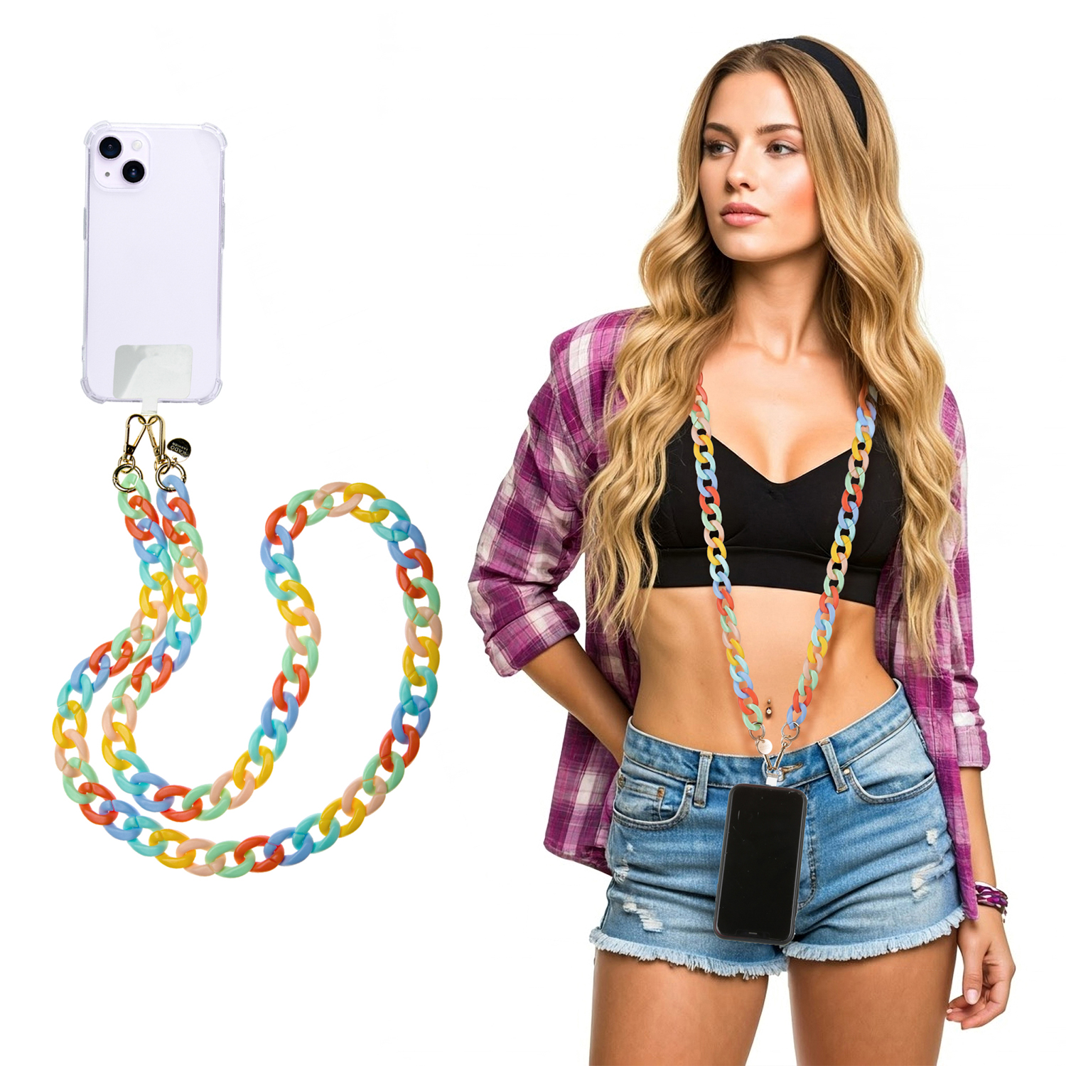 Tracolla smartphone e borsetta colorata 120 cm – Fashionally
