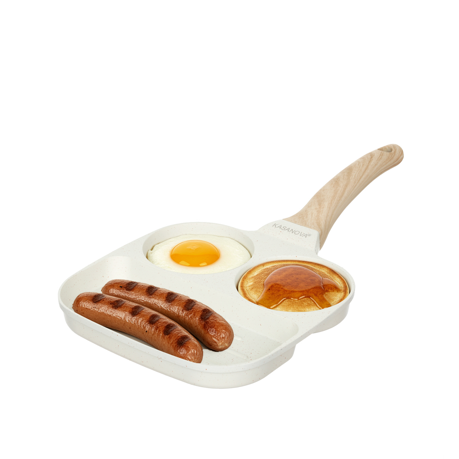 Padella 2 scomparti tondi e grill Mini Mania crema