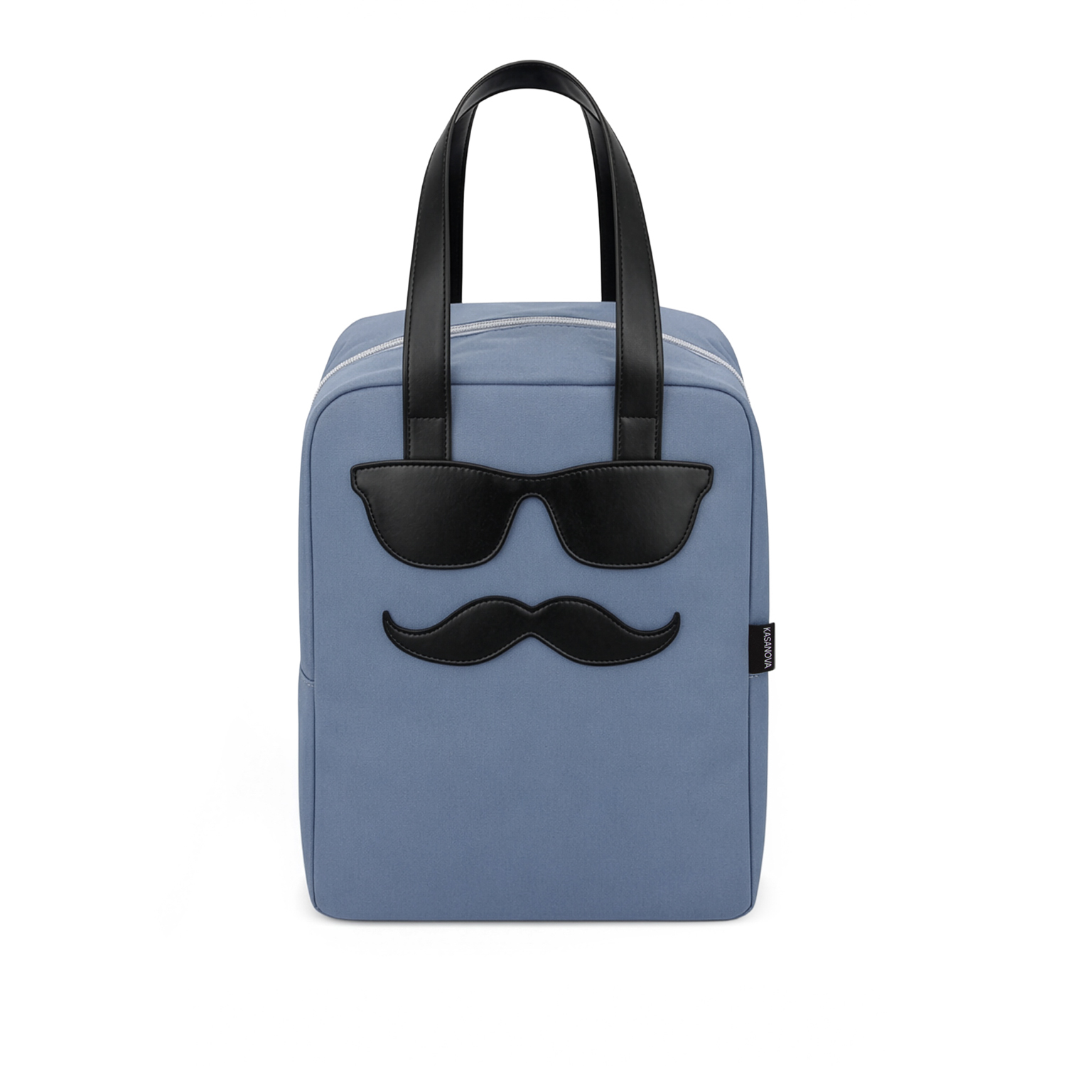 Borsa termica impermeabile 11 L baffi blu con manici
