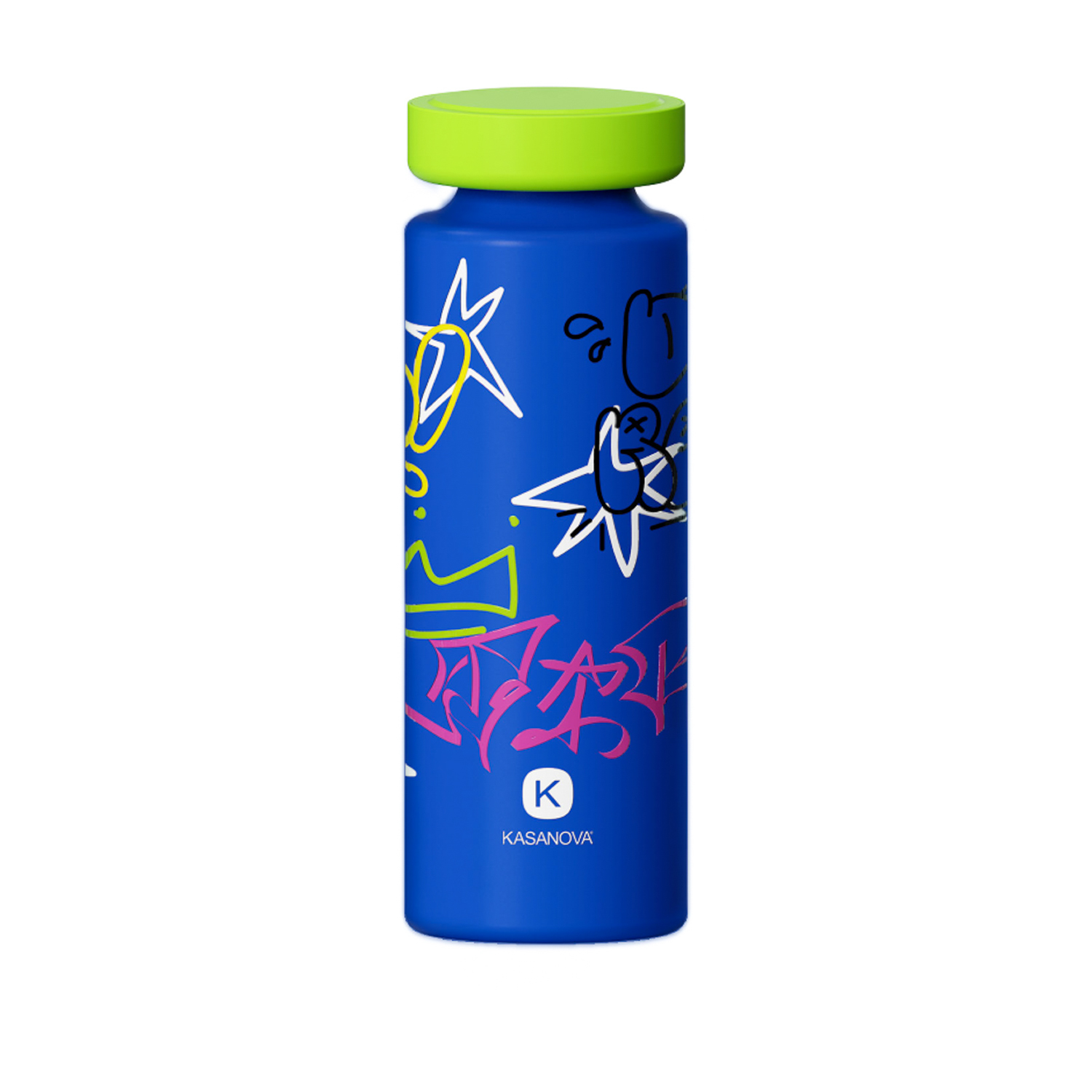 Bottiglia termica 500 ml blu scuro Graffiti Collection